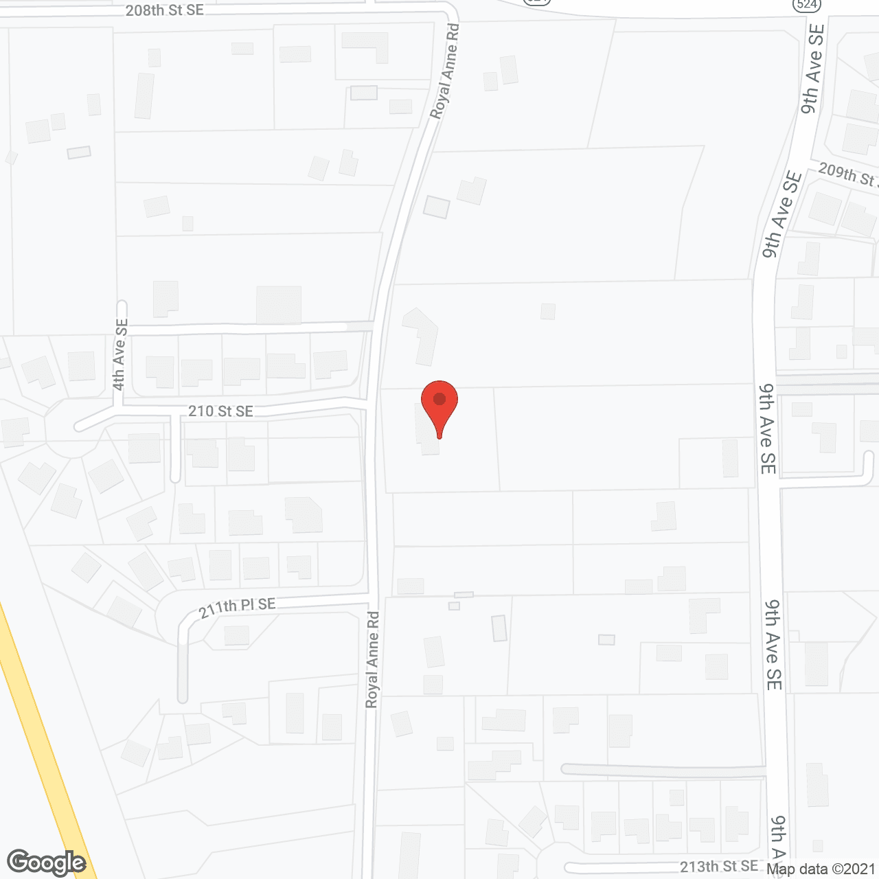 Map of the neighborhood around Royal Anne II