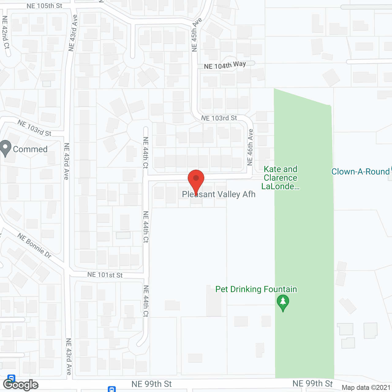 Map of the neighborhood around Pleasant Valley AFH