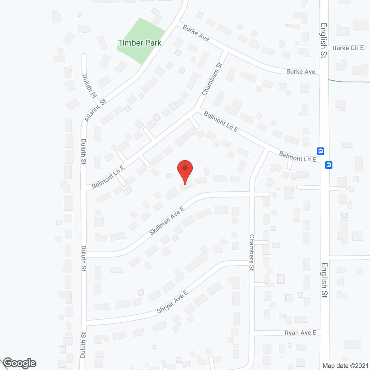 Map of the neighborhood around Sunlight Home on Skillman