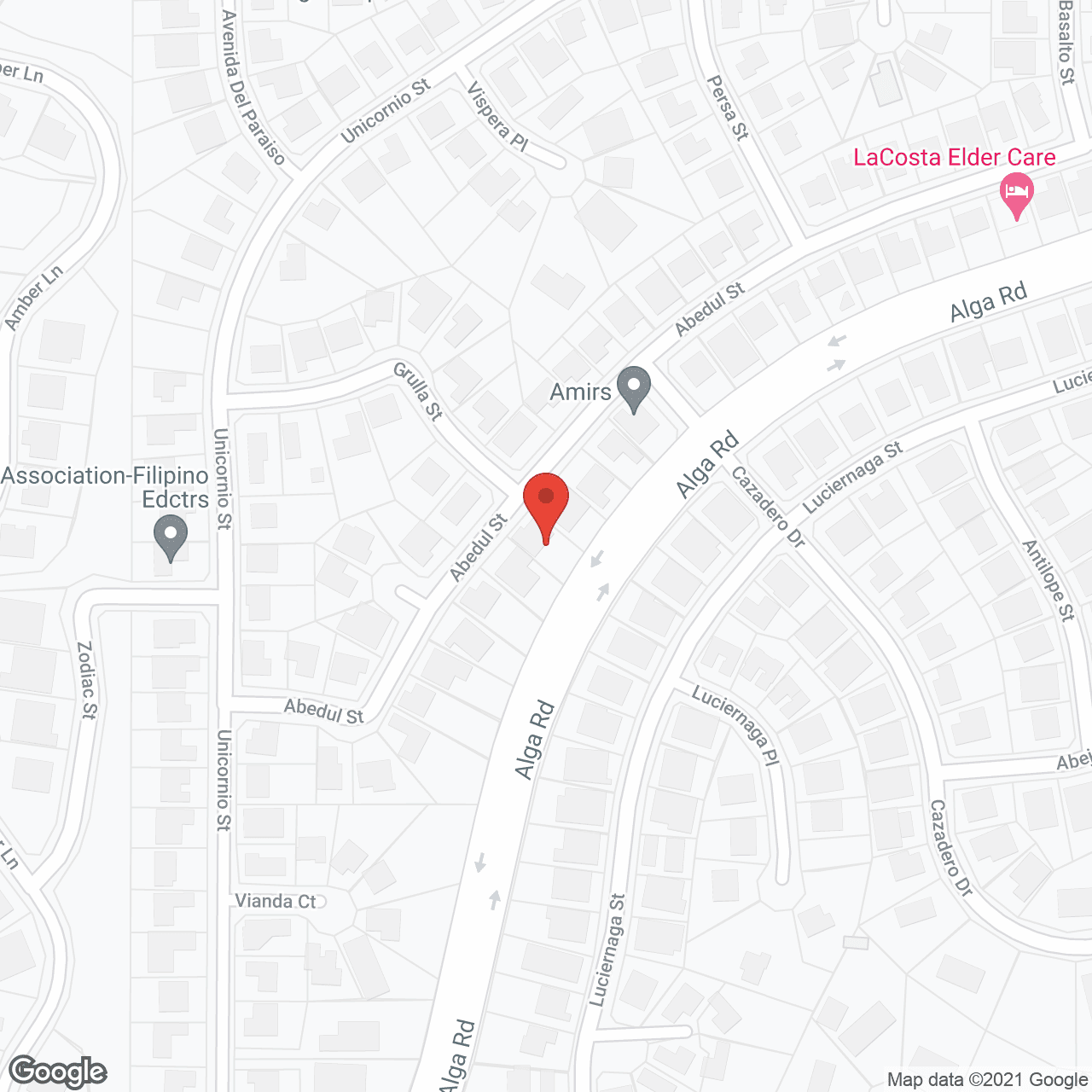 Map of the neighborhood around Hillside Garden II
