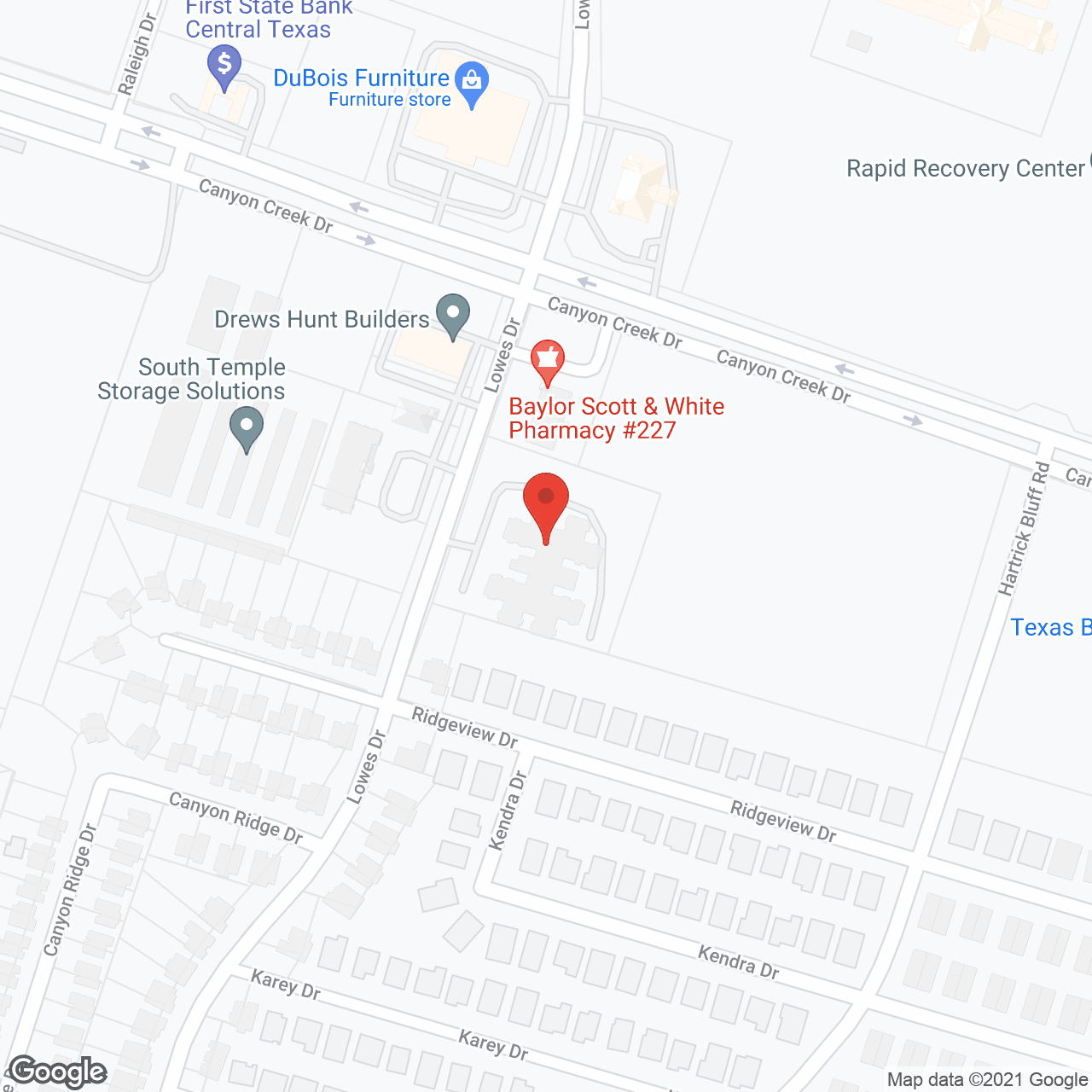 Map of the neighborhood around Canyon Creek Memory Care