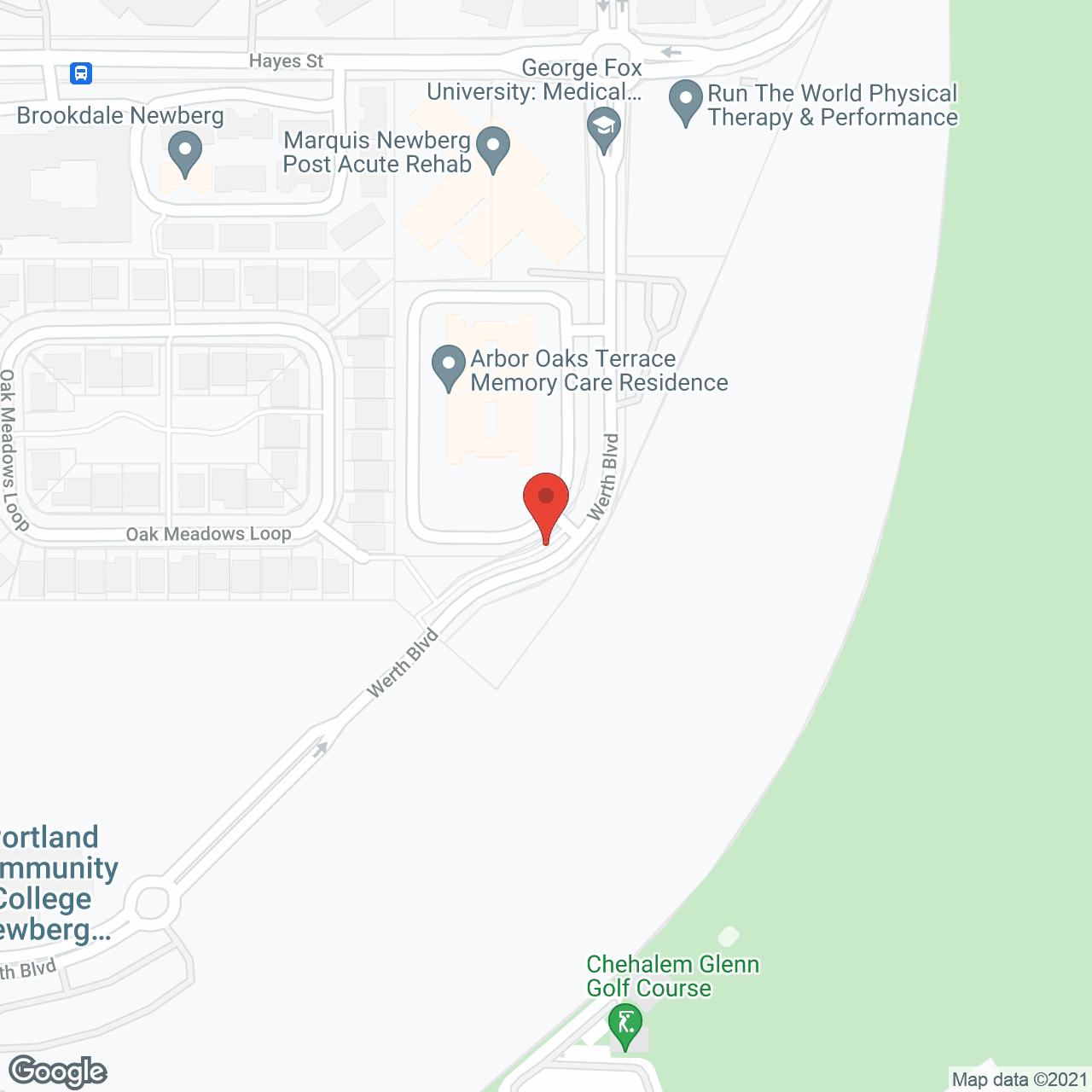 Map of the neighborhood around Arbor Oaks Terrace Memory Care