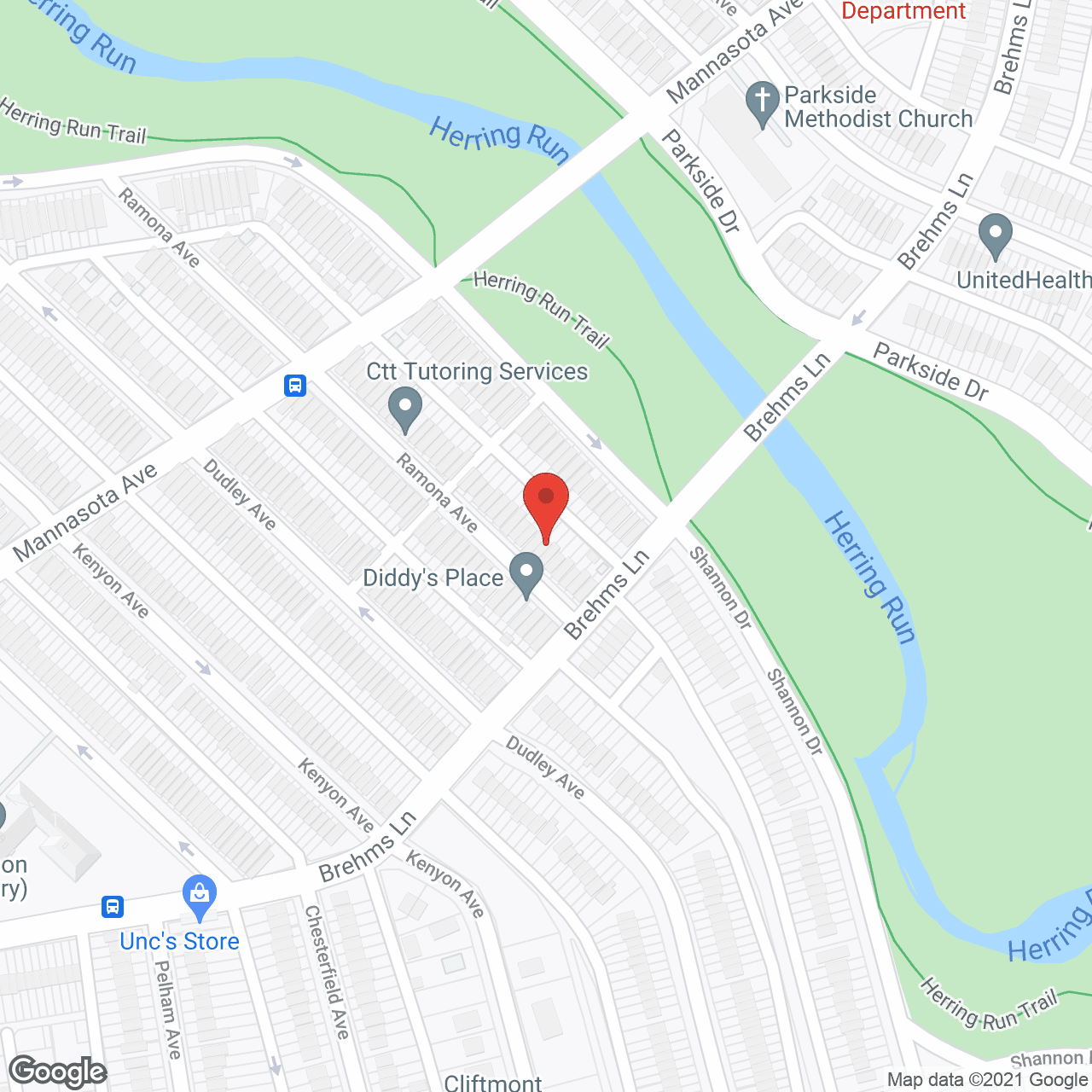 Map of the neighborhood around McCaskills Assisted Living