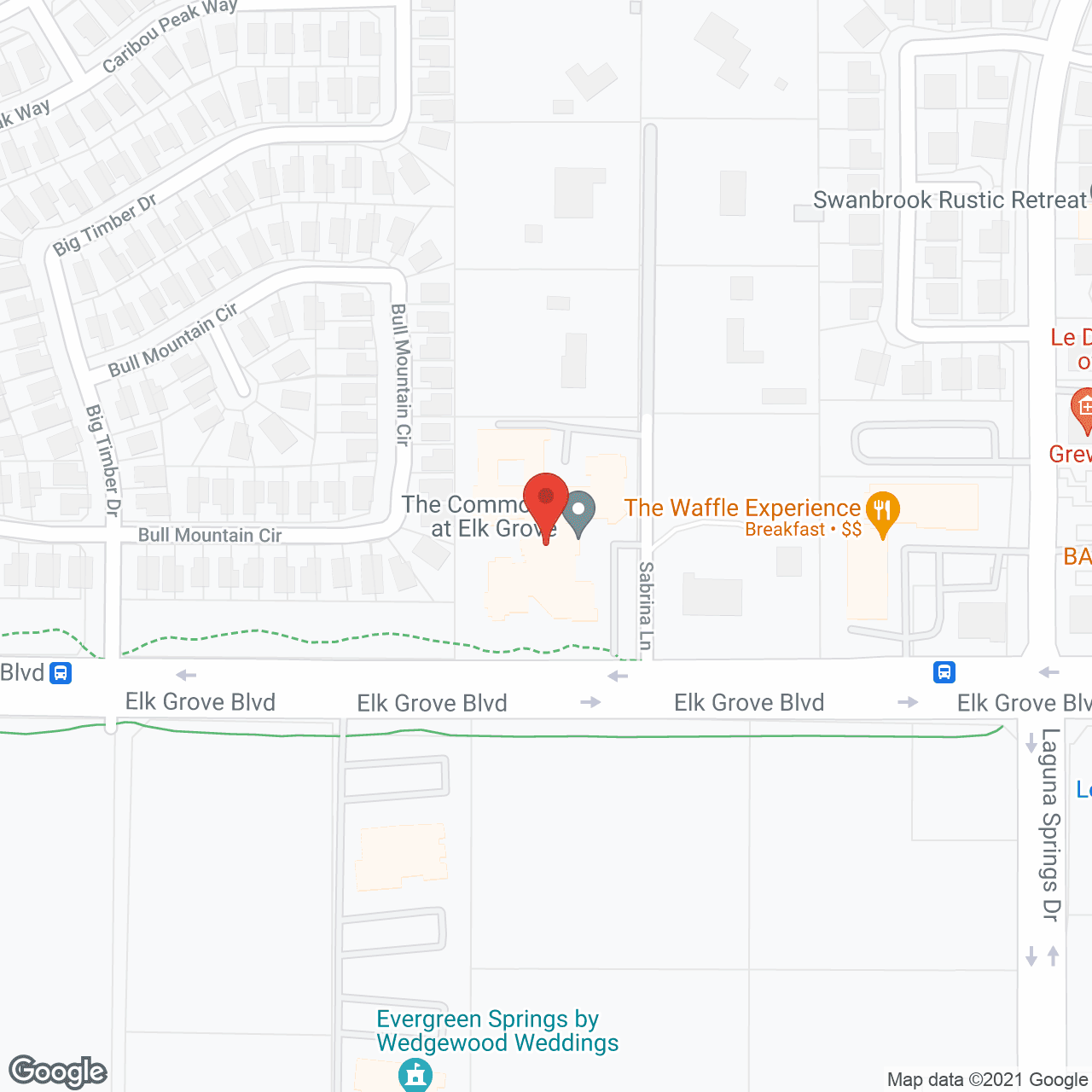 Map of the neighborhood around The Commons at Elk Grove
