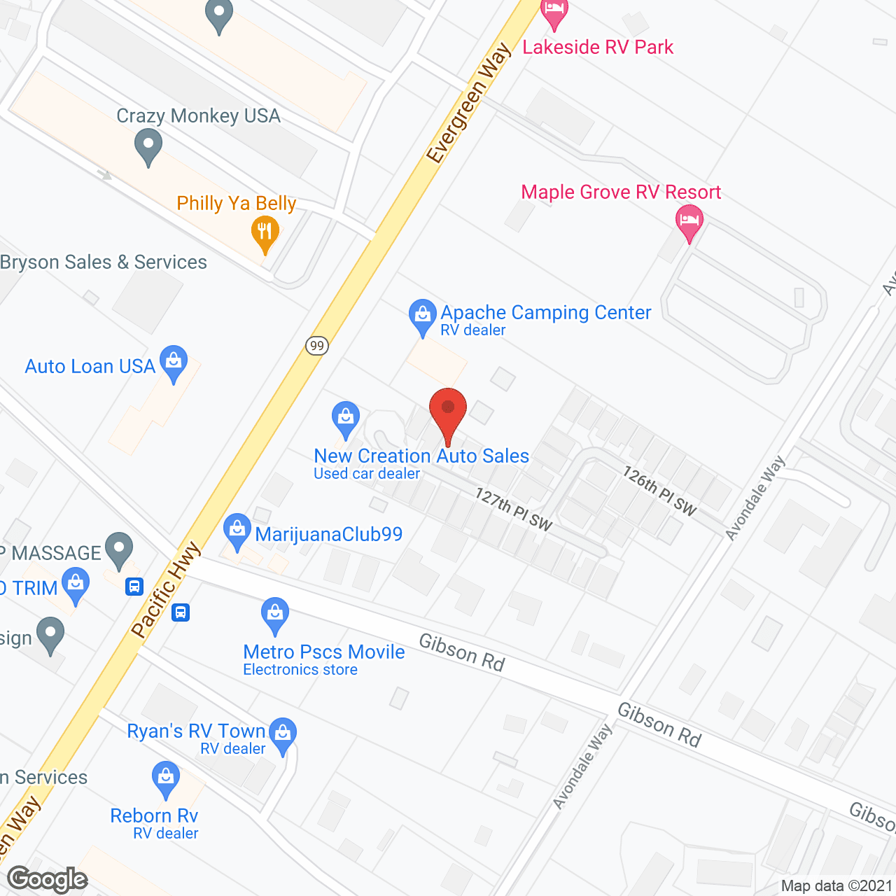 Map of the neighborhood around SARON Adult Family Home