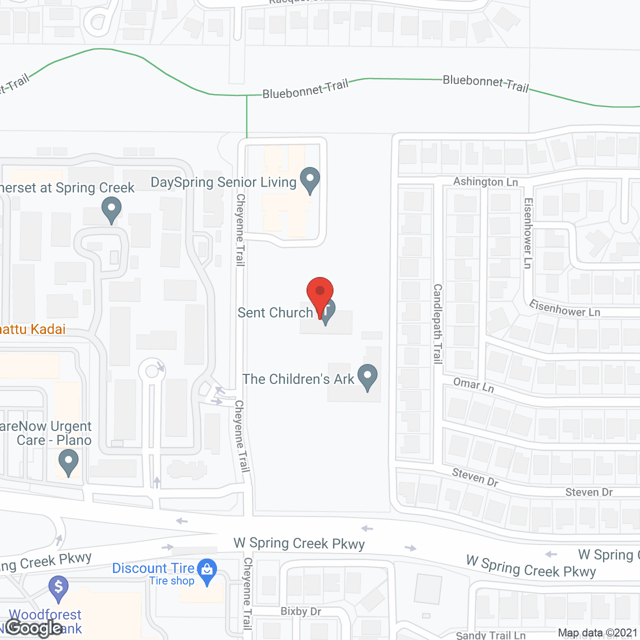 Map of the neighborhood around DaySpring Senior Living