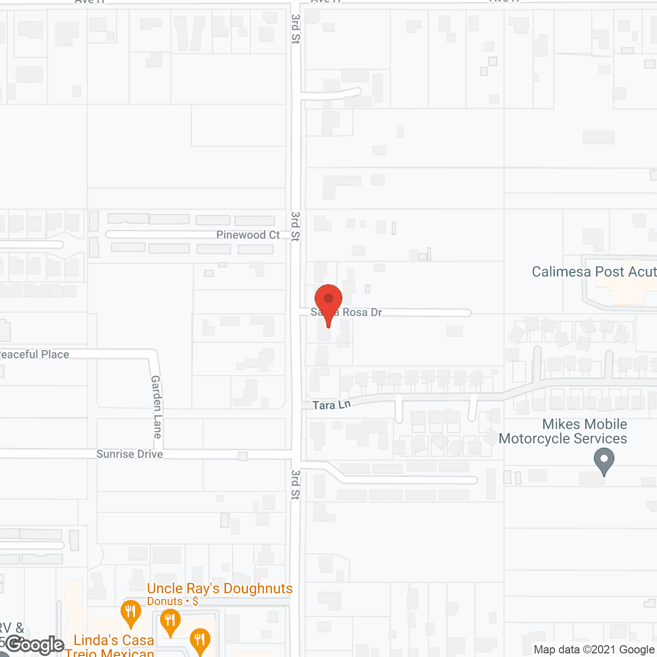 Map of the neighborhood around Rainbow Board and Care