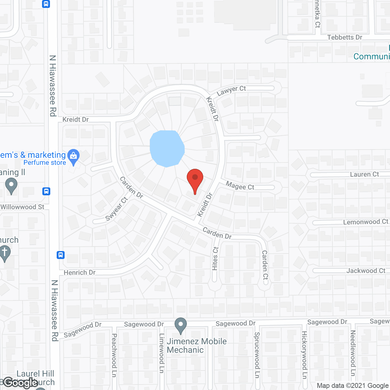 Map of the neighborhood around Rosemont Gardens