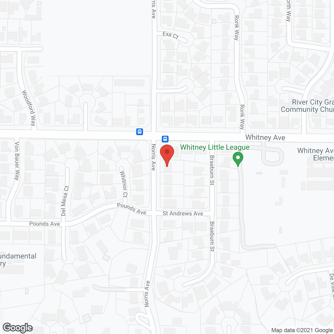 Map of the neighborhood around Rose Garden
