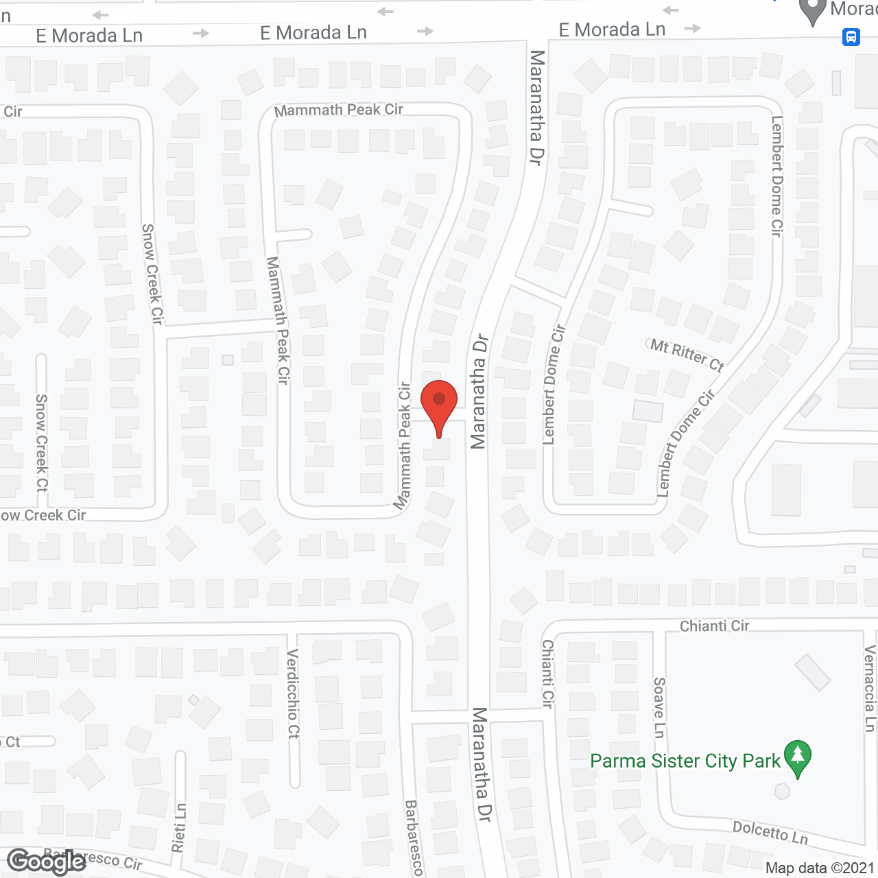 Map of the neighborhood around Oasis Guest Home