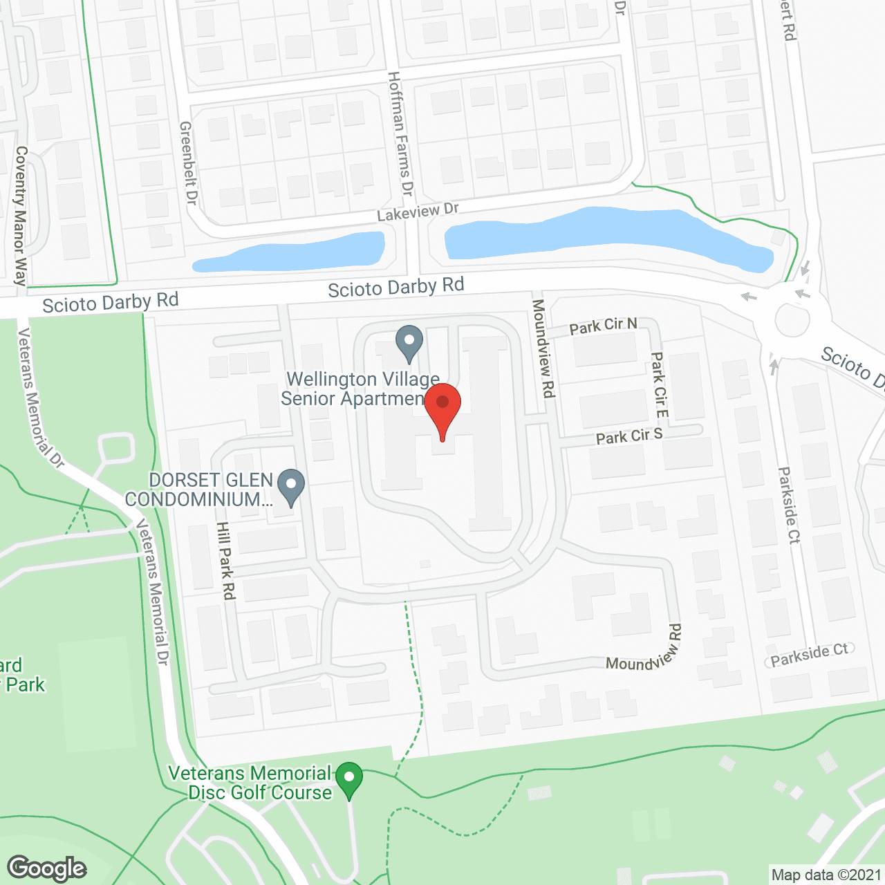 Map of the neighborhood around Wellington Village
