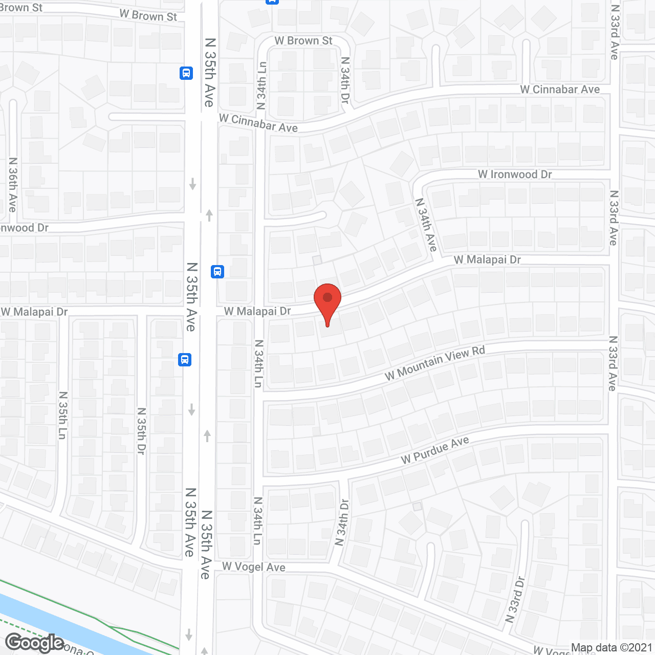 Map of the neighborhood around Vicky's Loving Home