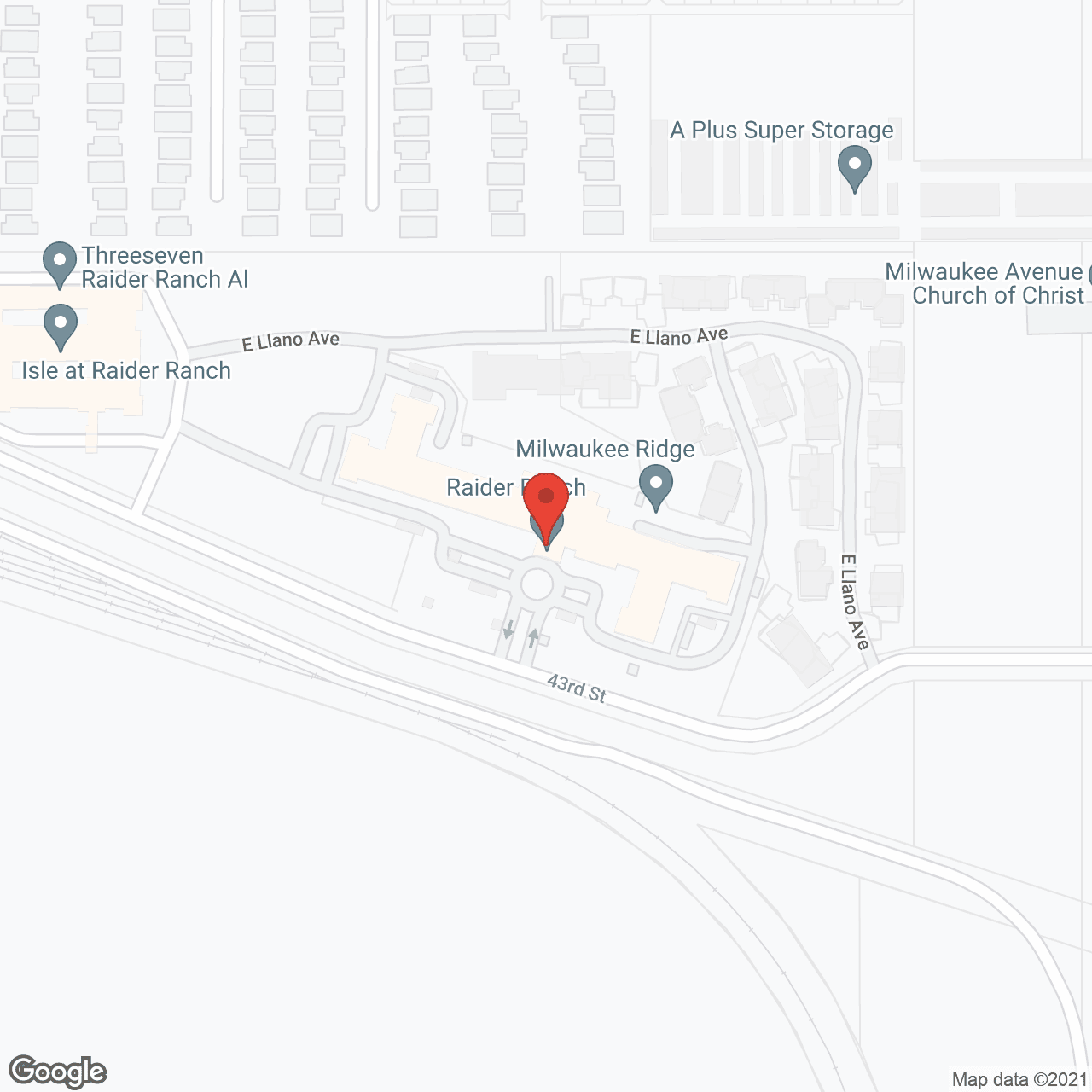 Map of the neighborhood around The Isle at Raider Ranch