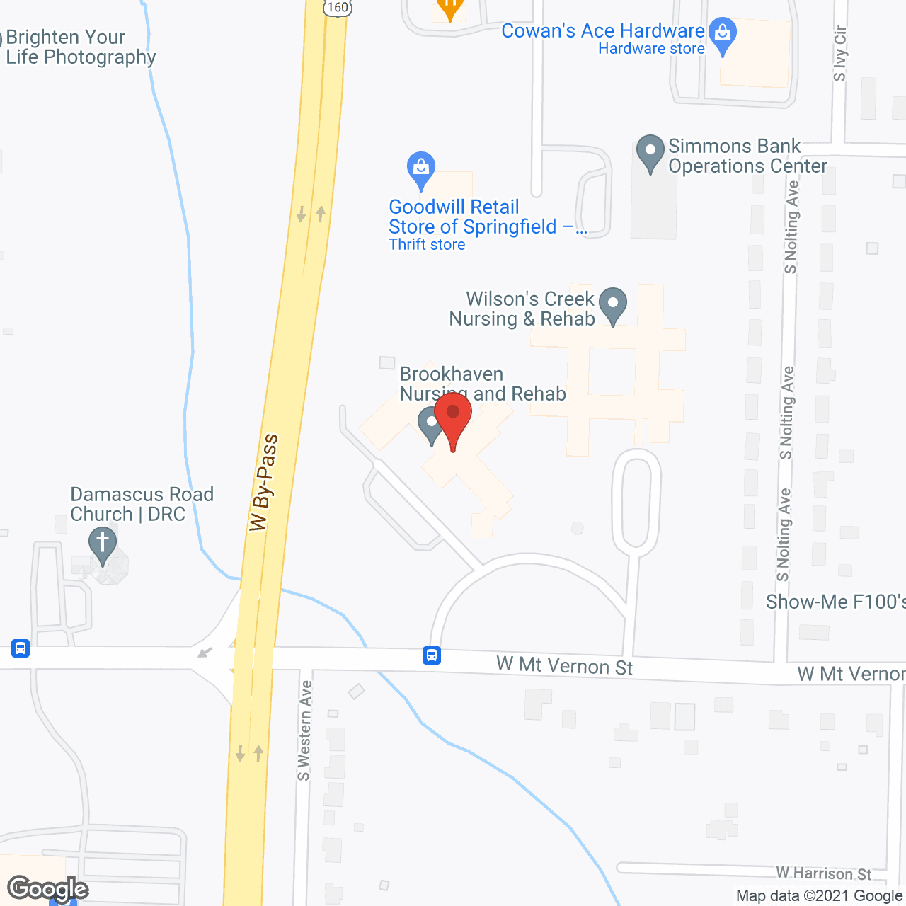 Map of the neighborhood around Brookhaven Healthcare