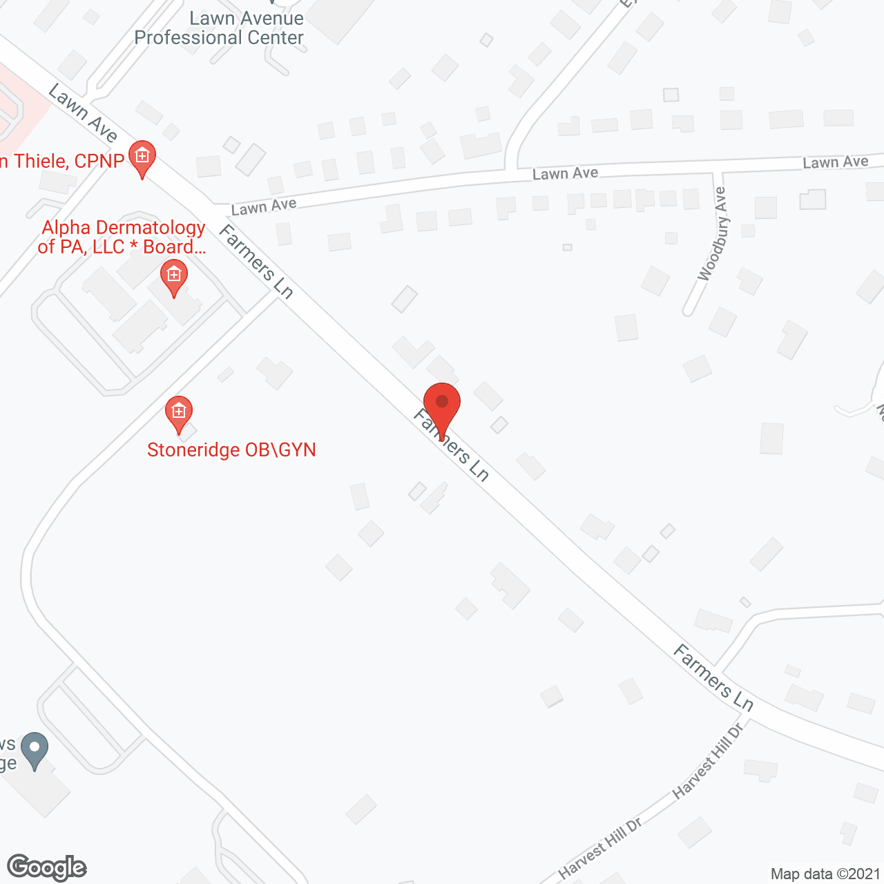 Map of the neighborhood around Hidden Meadows on the Ridge