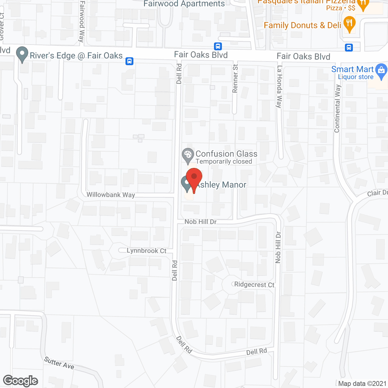Map of the neighborhood around Ashley Manor
