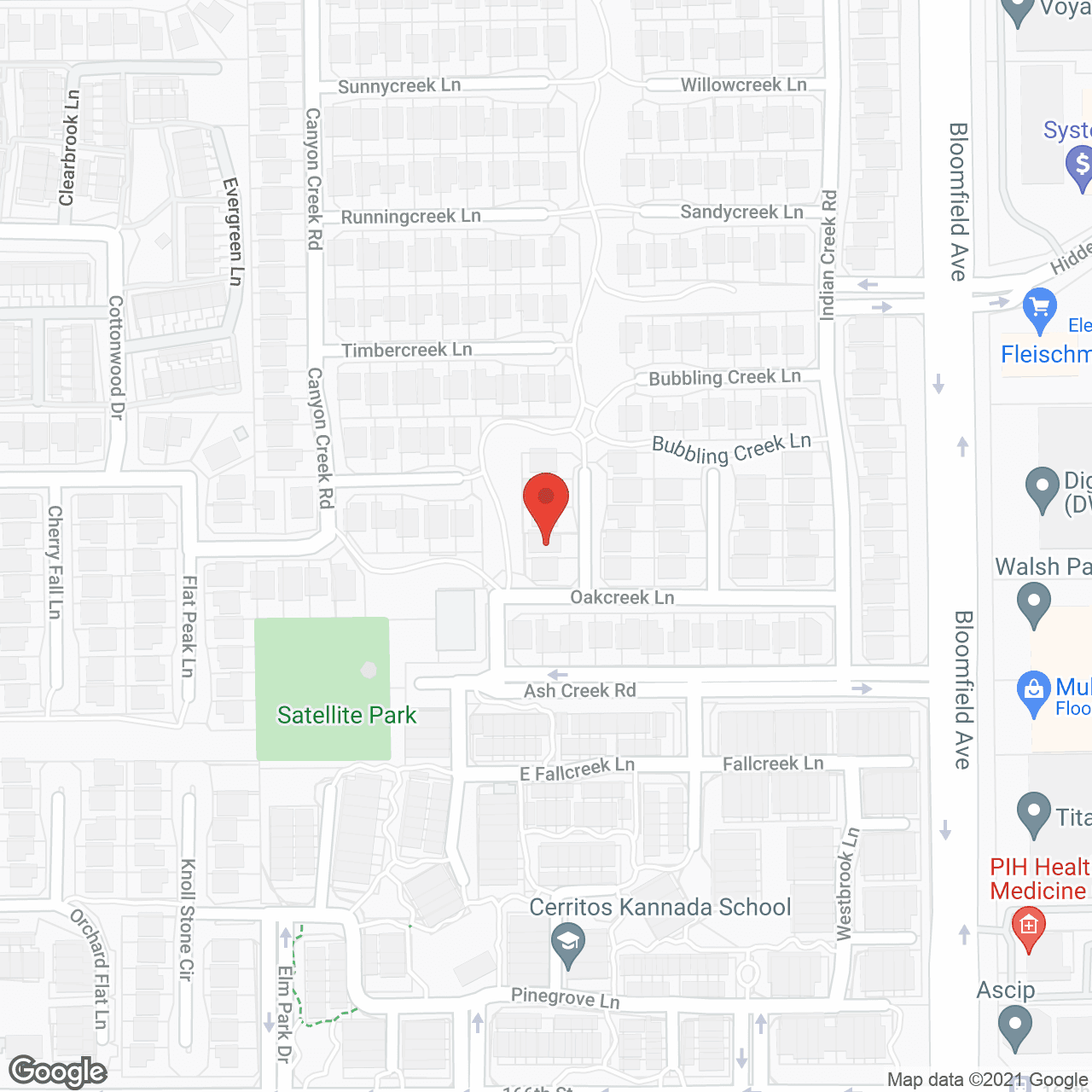 Map of the neighborhood around Cerritos Villa I