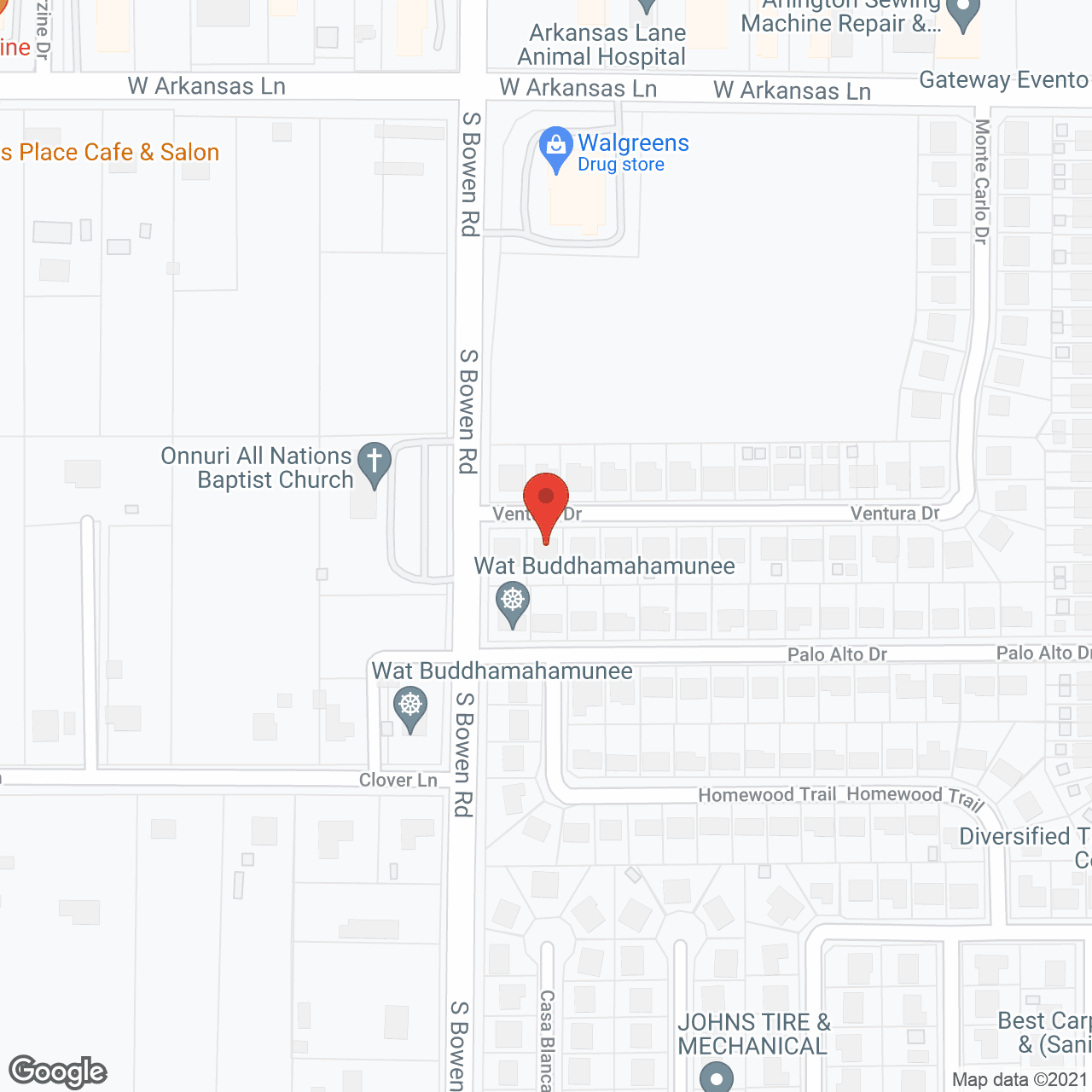 Map of the neighborhood around Seasons Assisted Living