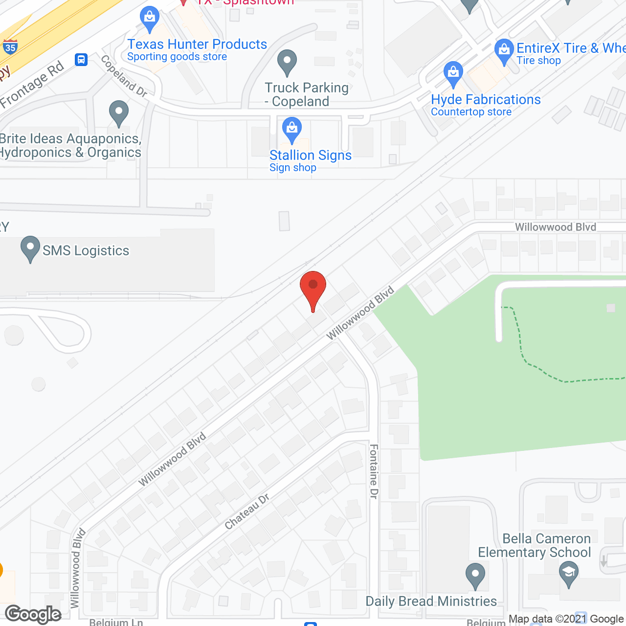 Map of the neighborhood around Agape House II