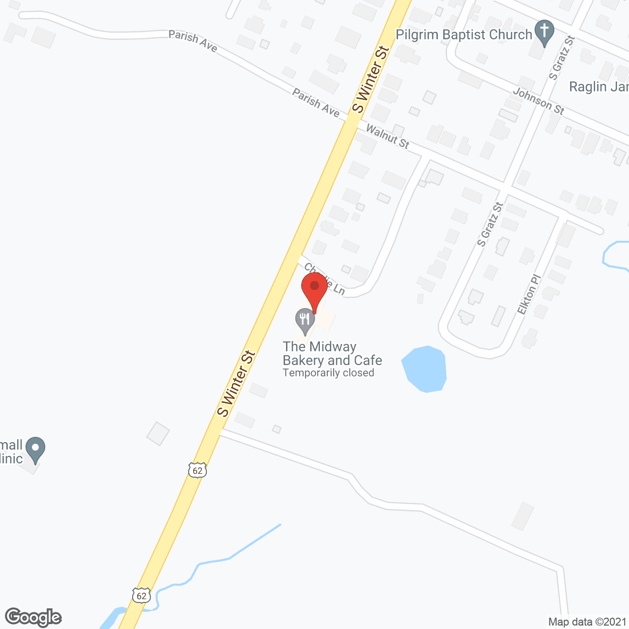Map of the neighborhood around Midway School Apartments
