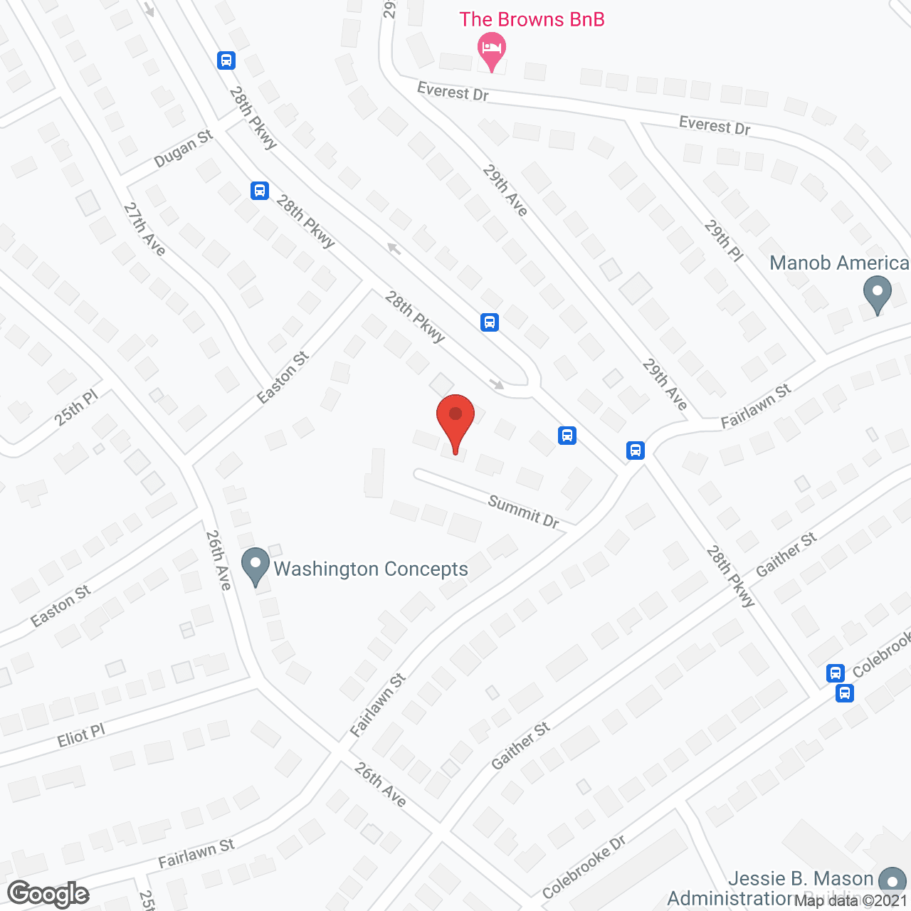 Map of the neighborhood around Tender Care Group Home