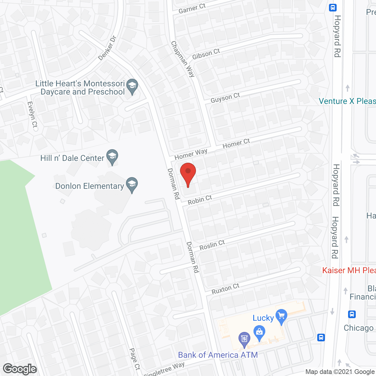 Map of the neighborhood around Serene Care II
