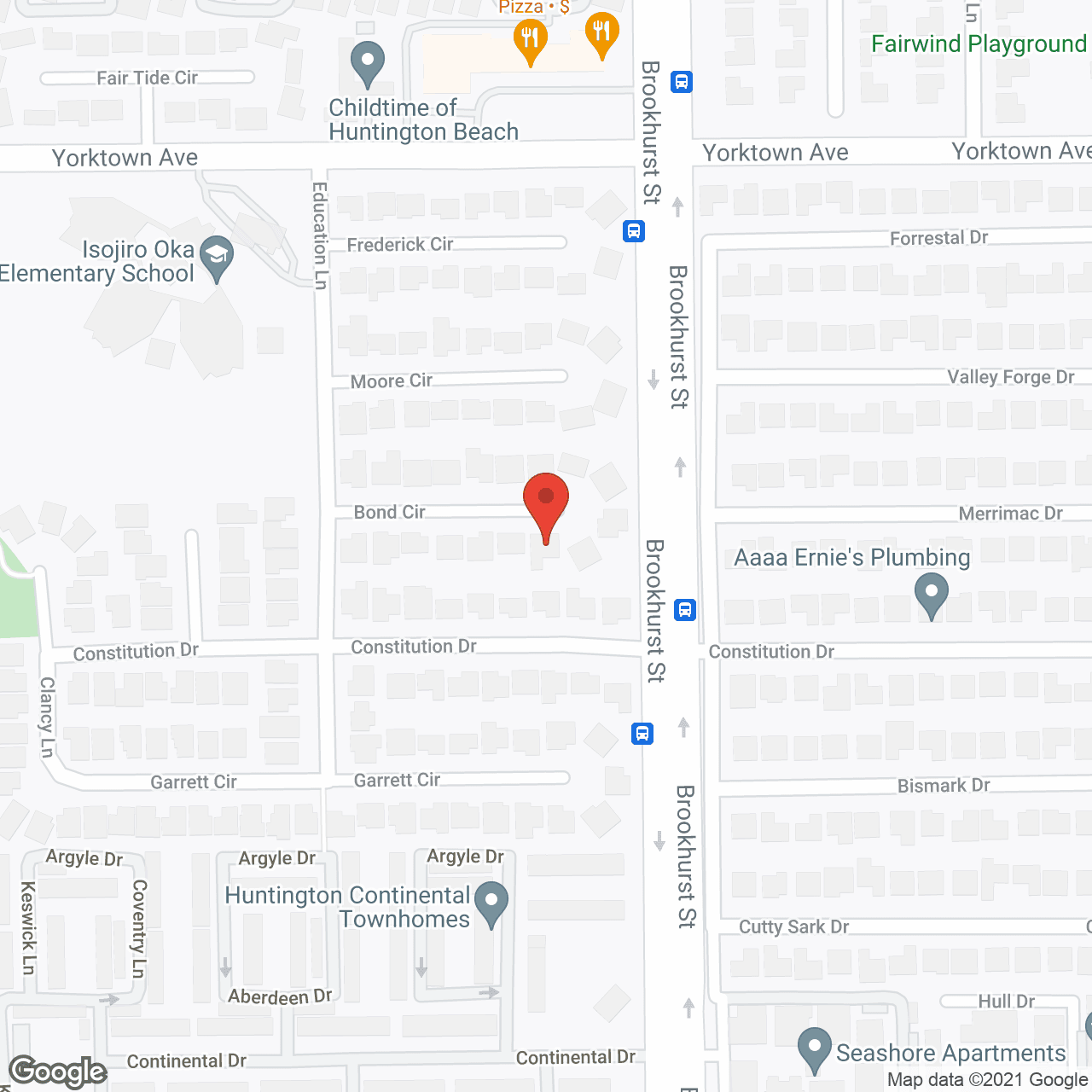 Map of the neighborhood around Caring Partners