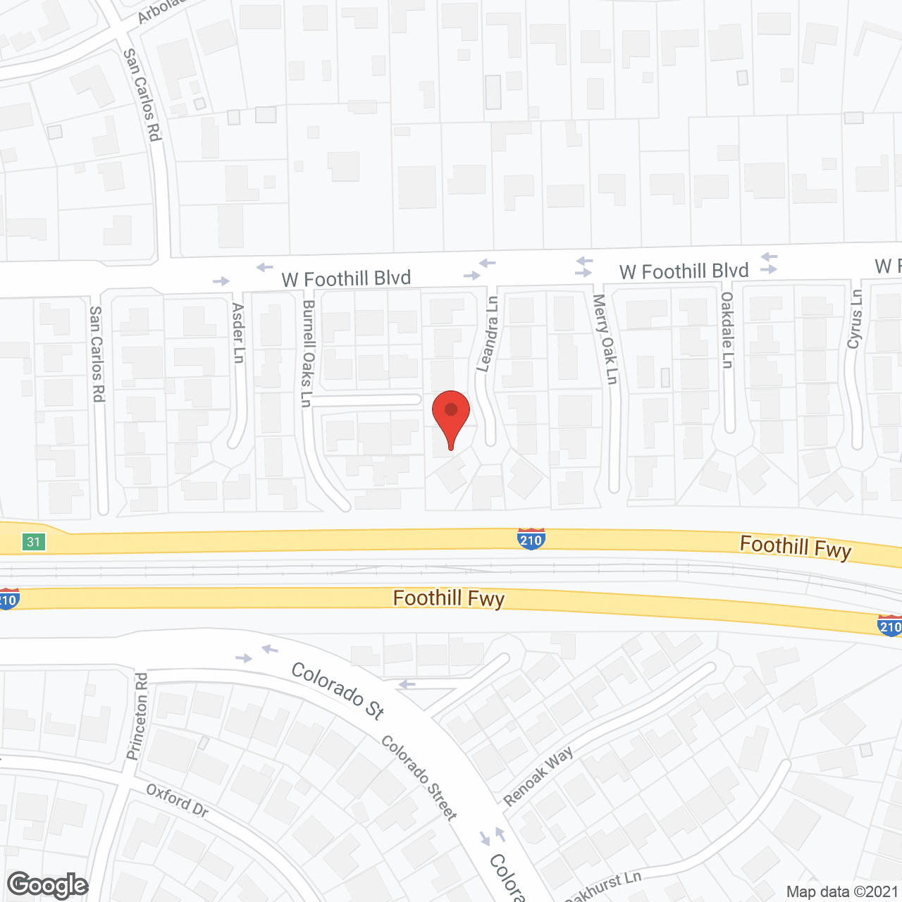 Map of the neighborhood around Hillside Home for the Elderly