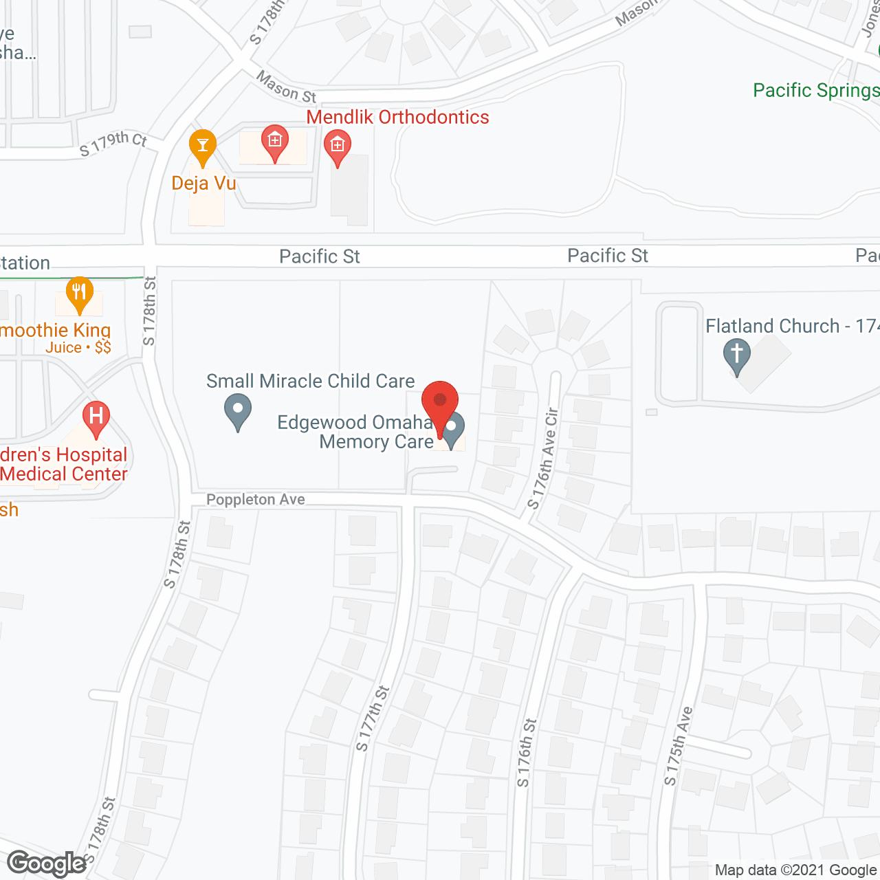 Map of the neighborhood around Edgewood Vista Omaha