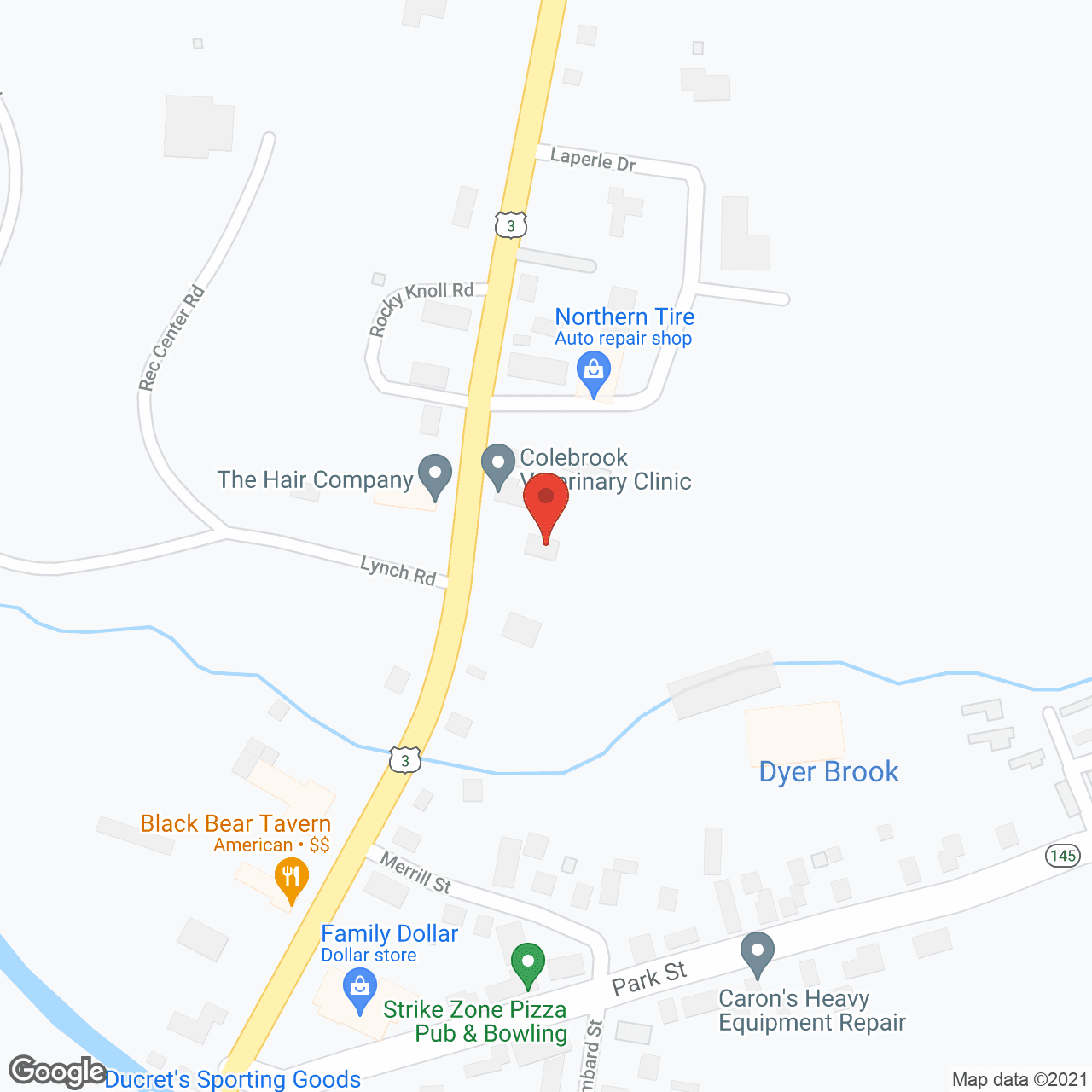 Map of the neighborhood around The VanDyke House