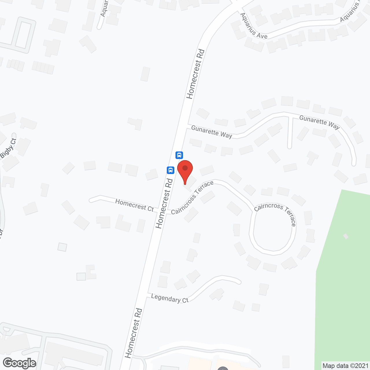 Map of the neighborhood around Homecrest Assisted Living