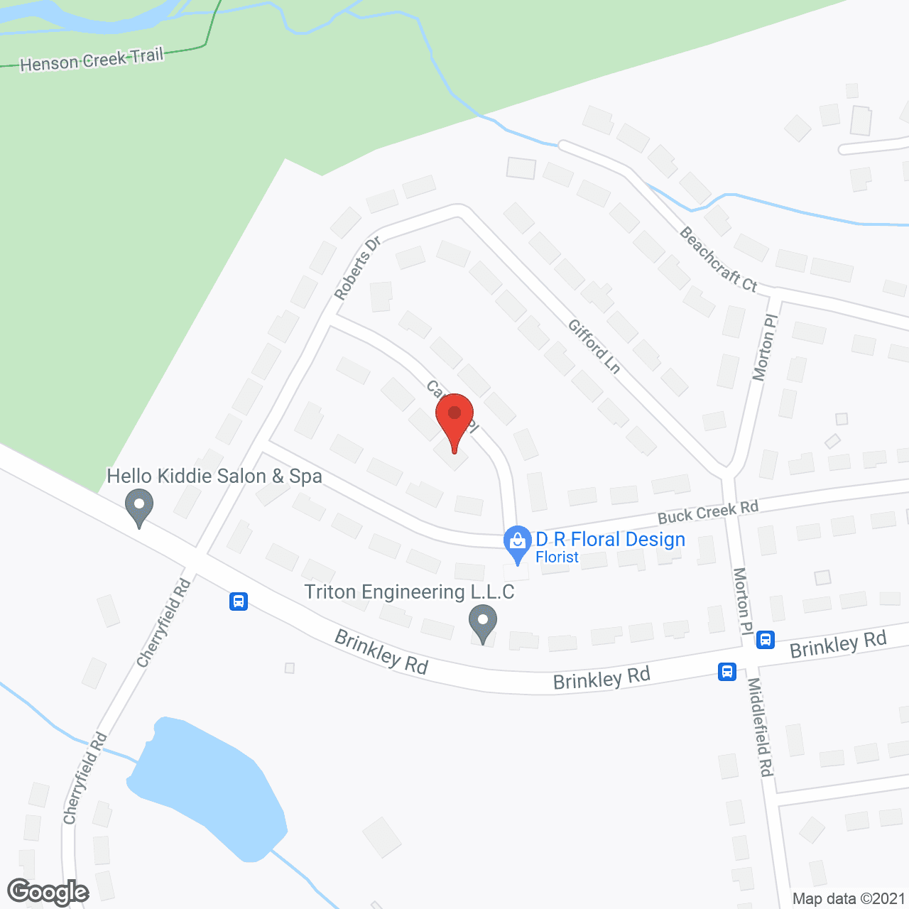 Map of the neighborhood around Mamie's Loving Care