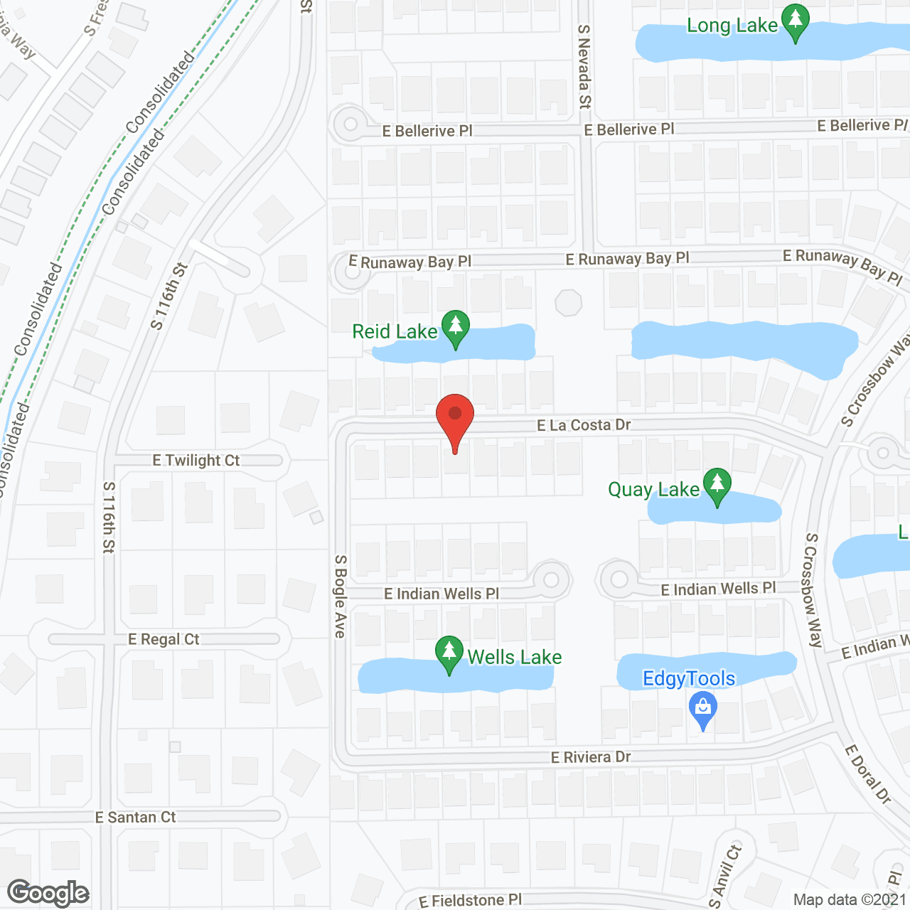 Map of the neighborhood around Amore Courtyard ALH