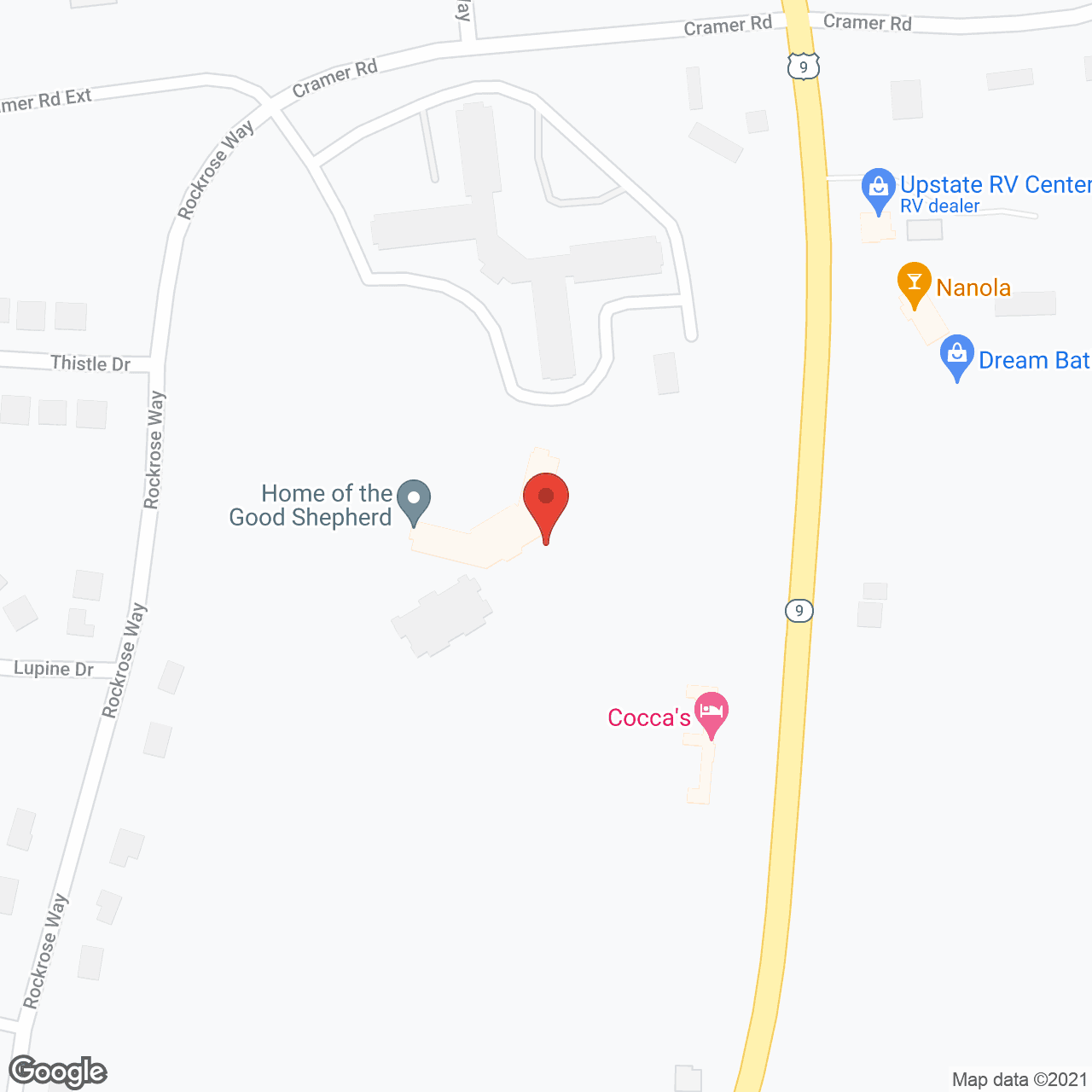 Map of the neighborhood around Home of the Good Shepherd at Highpointe