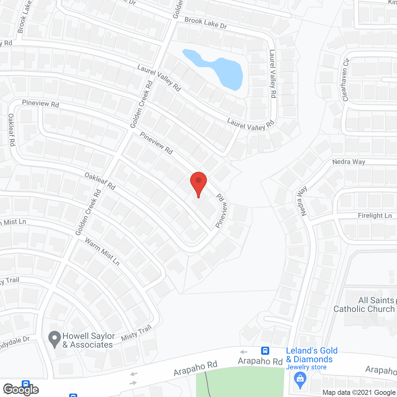 Map of the neighborhood around Evergreen Assisted Living