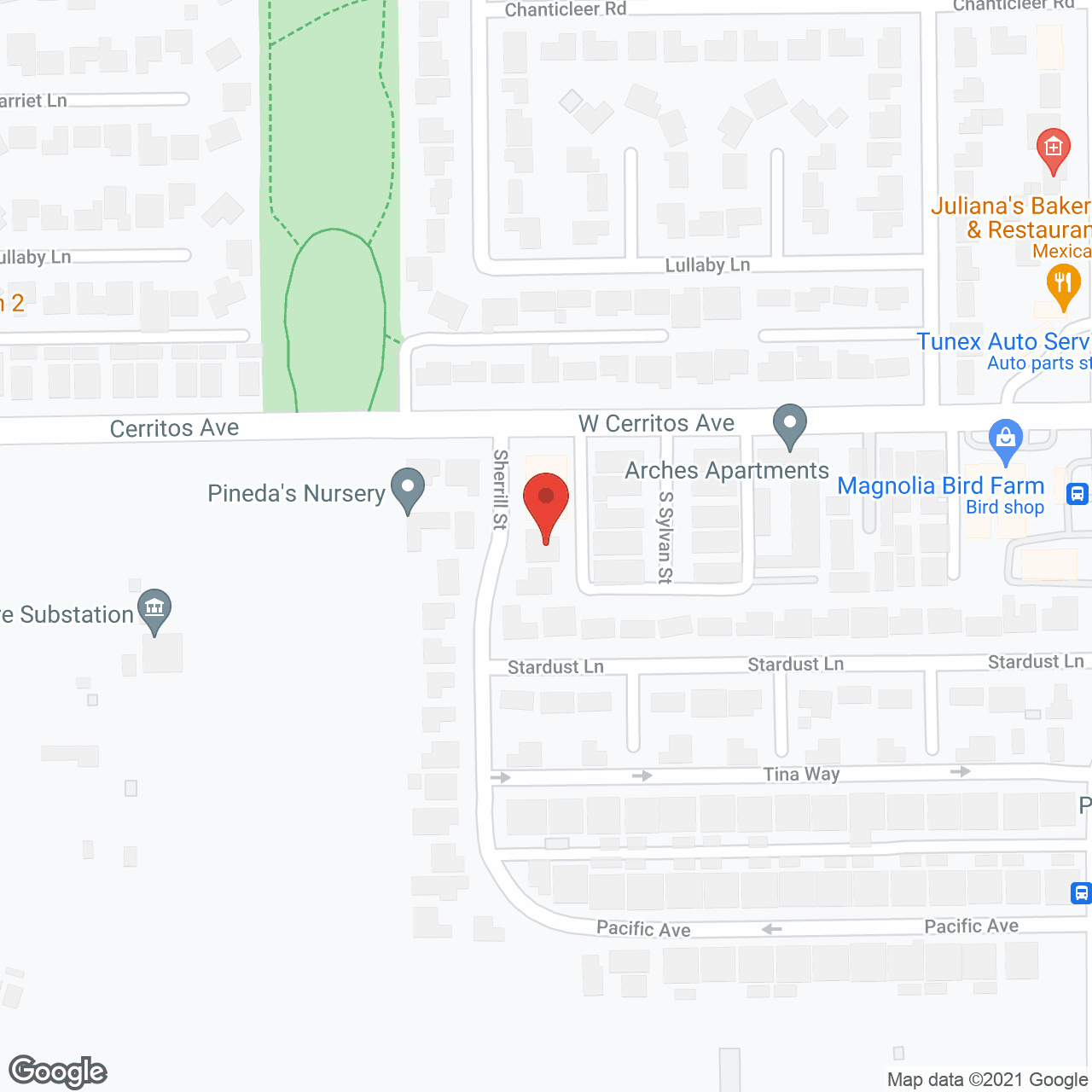 Map of the neighborhood around Amethyst Home II
