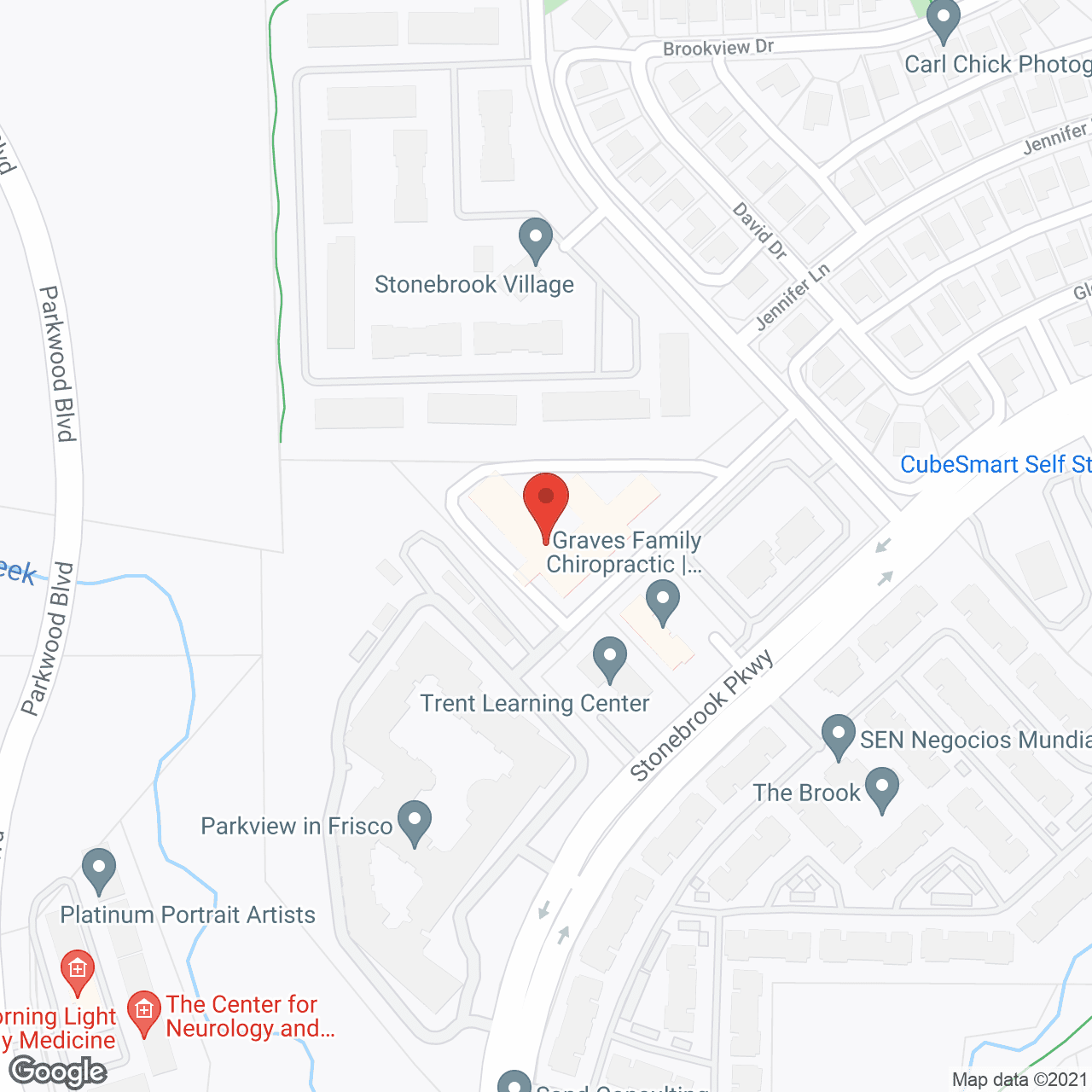 Map of the neighborhood around Parkview in Frisco