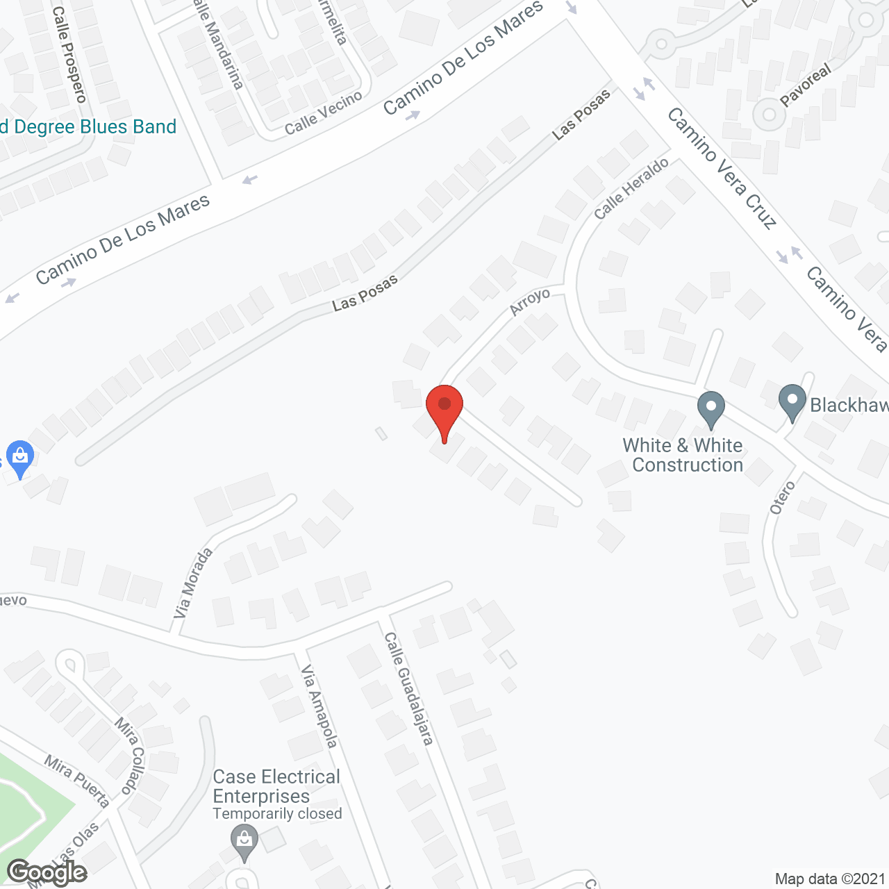 Map of the neighborhood around Camino Hills of San Clemente