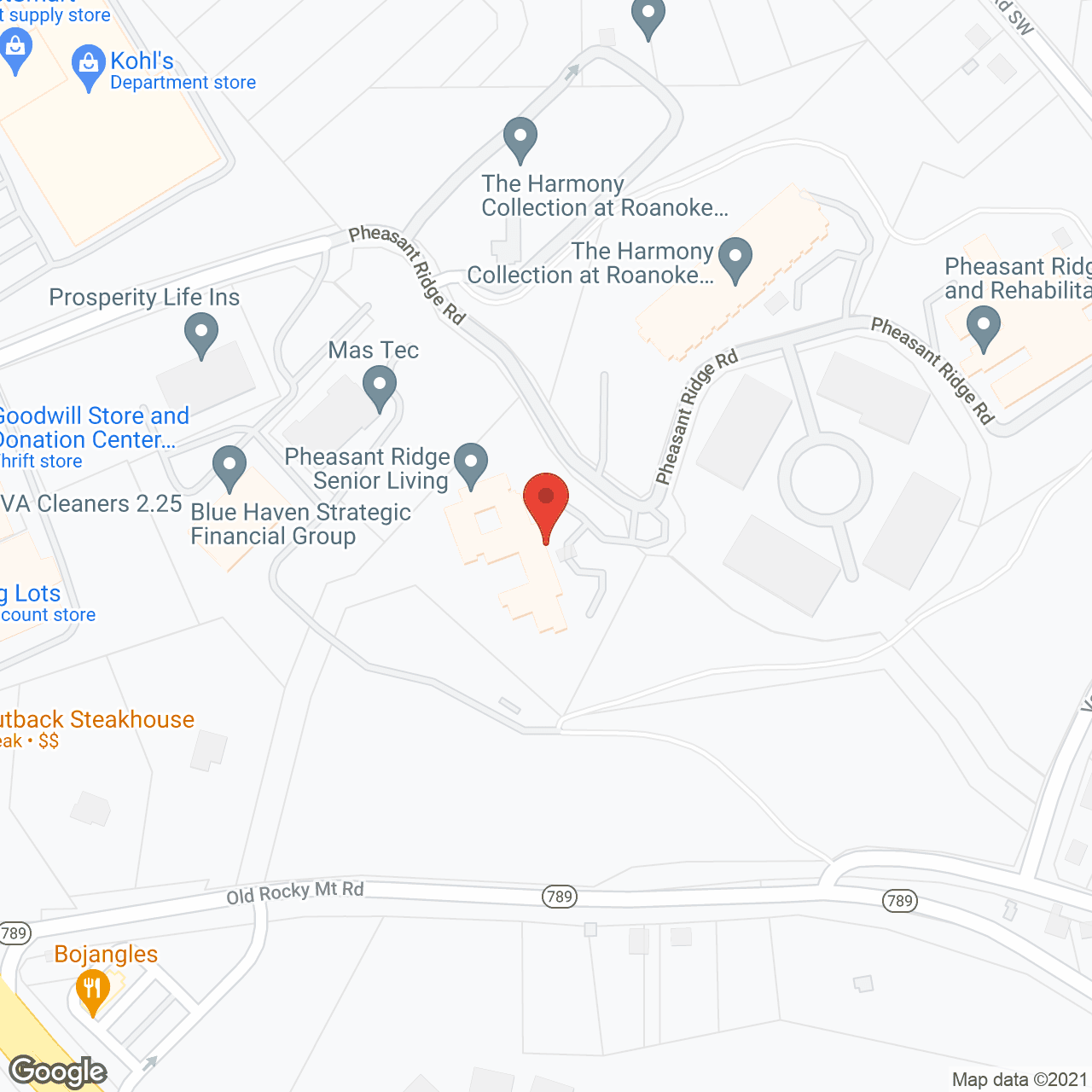 Map of the neighborhood around TerraBella Pheasant Ridge
