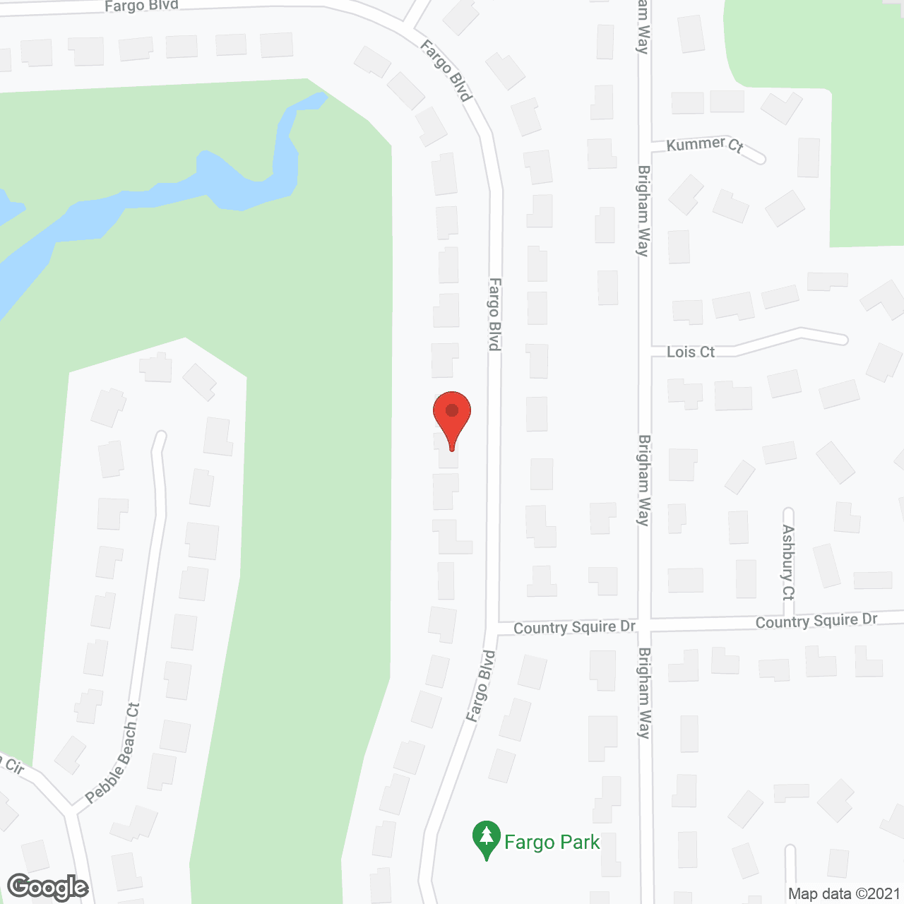 Map of the neighborhood around Robin's Nest II