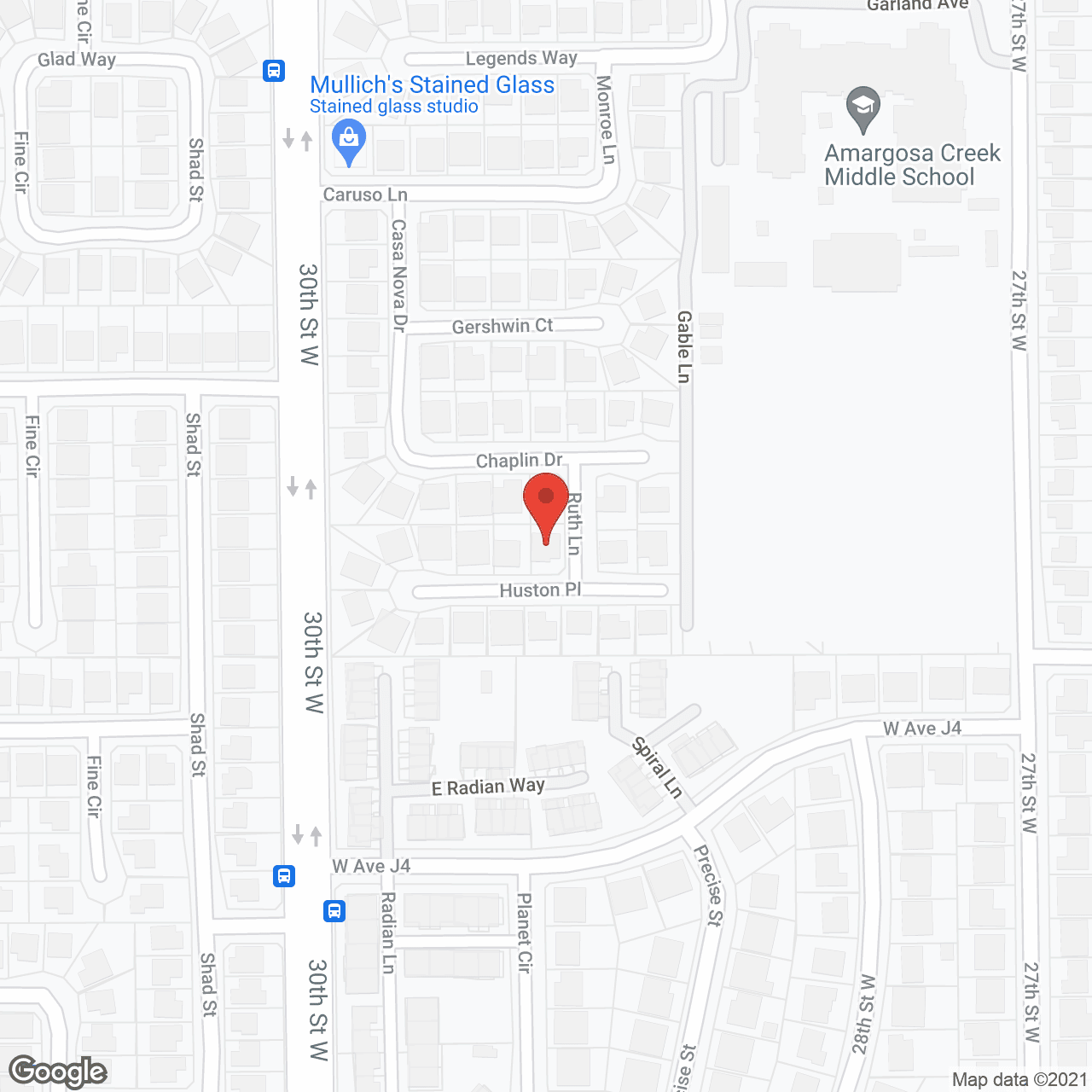 Map of the neighborhood around The Huston Place