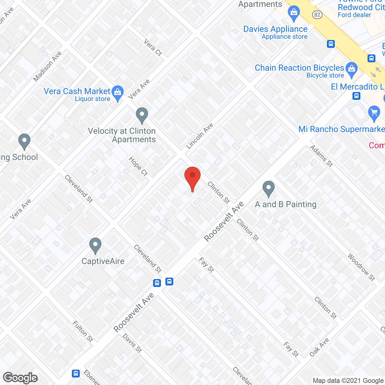 Map of the neighborhood around East West Care