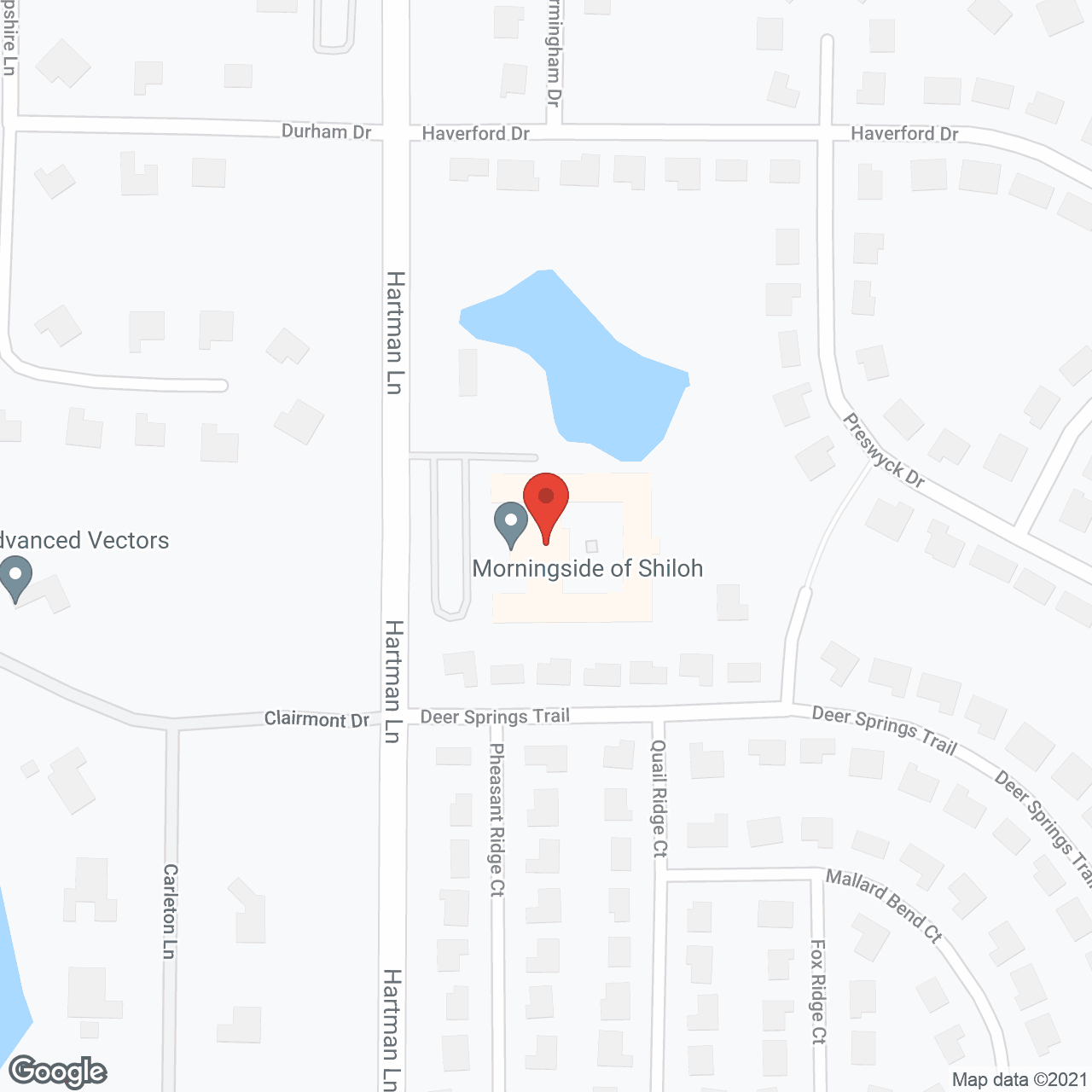 Map of the neighborhood around Charter Senior Living of Shiloh