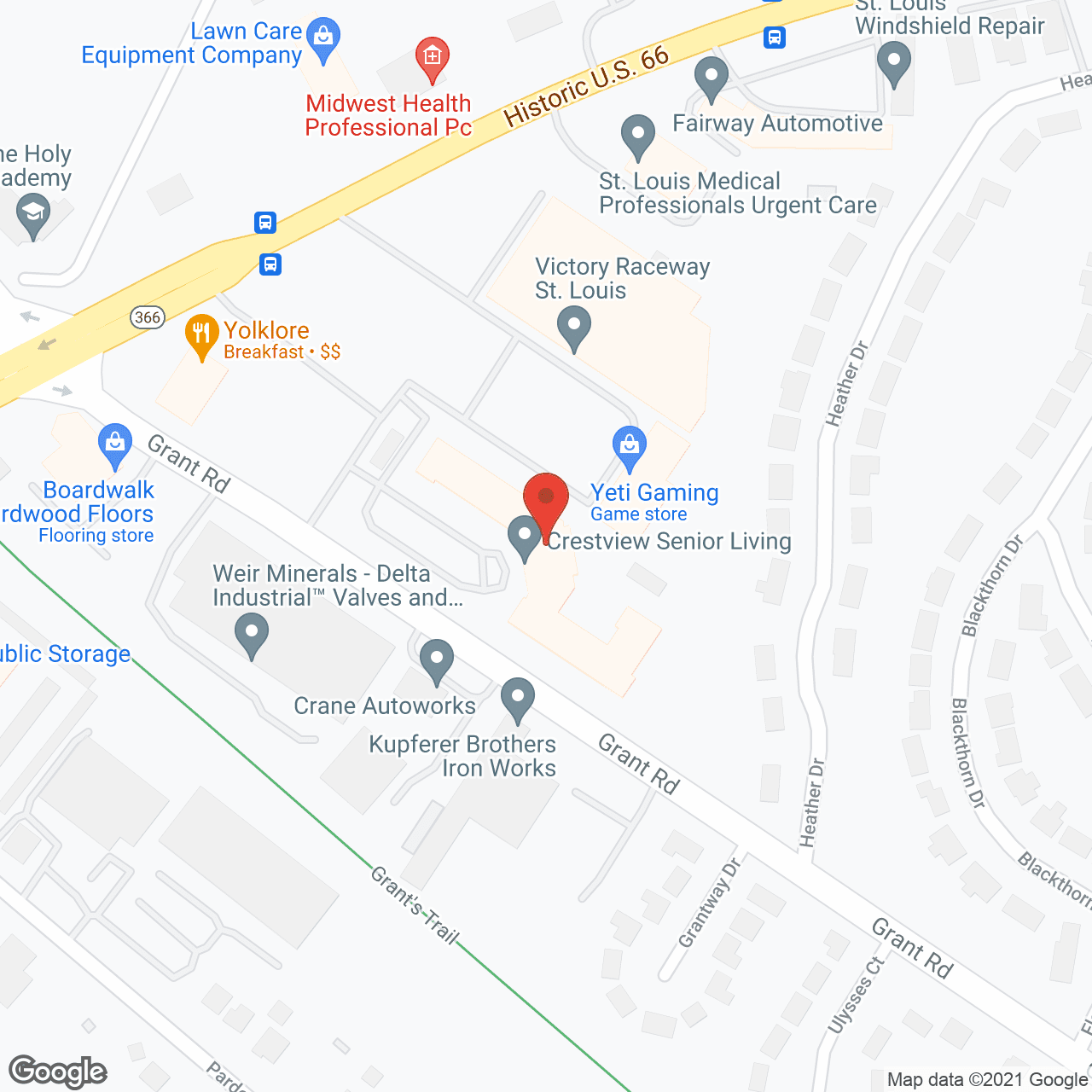 Map of the neighborhood around Crestview Senior Living