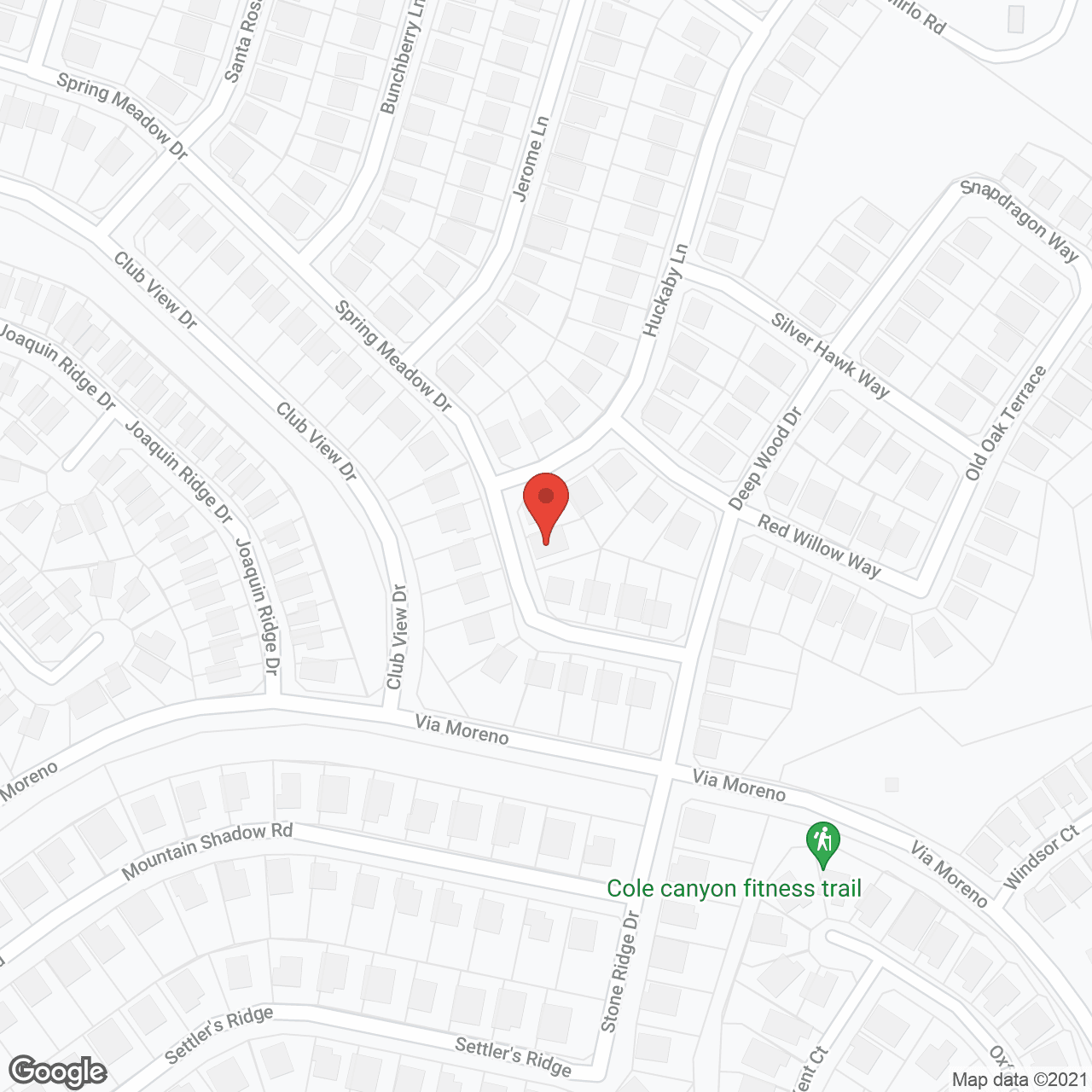 Map of the neighborhood around Spring Meadow Home Care