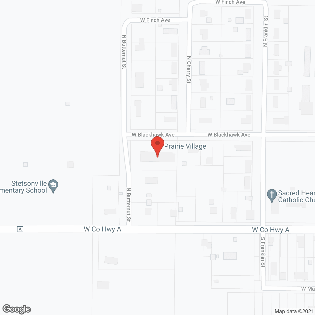 Map of the neighborhood around Prairie Village