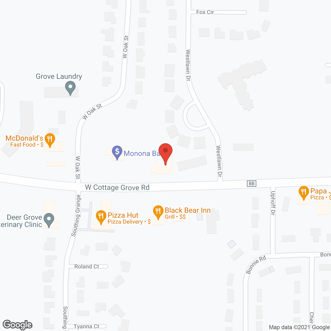 Map of the neighborhood around KindredHearts of Cottage Grove