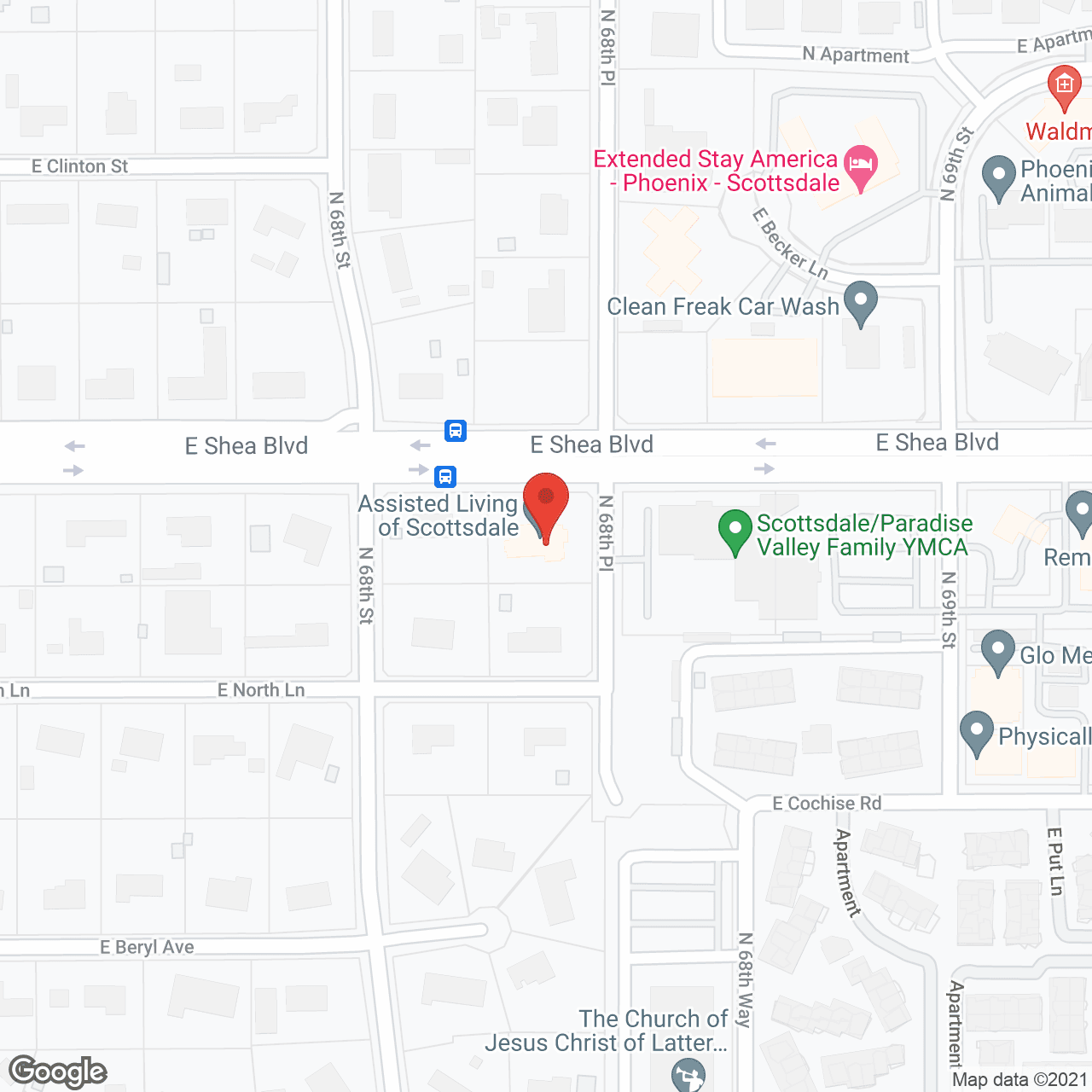 Map of the neighborhood around Assisted Living of Scottsdale