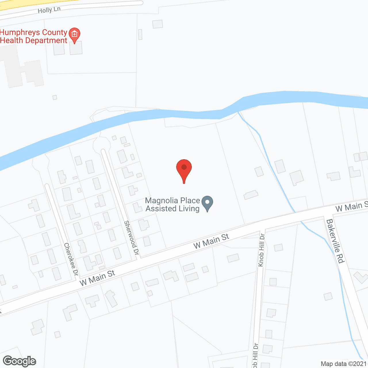 Map of the neighborhood around Magnolia Place