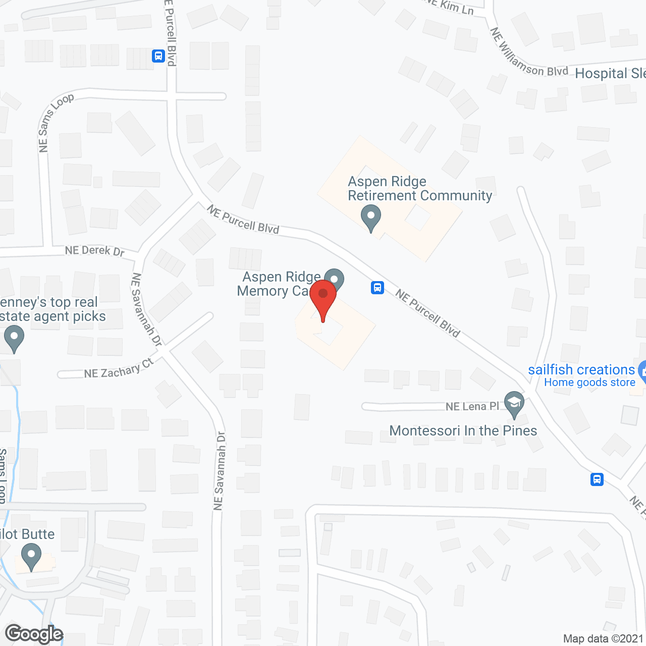 Map of the neighborhood around Aspen Ridge Memory Care